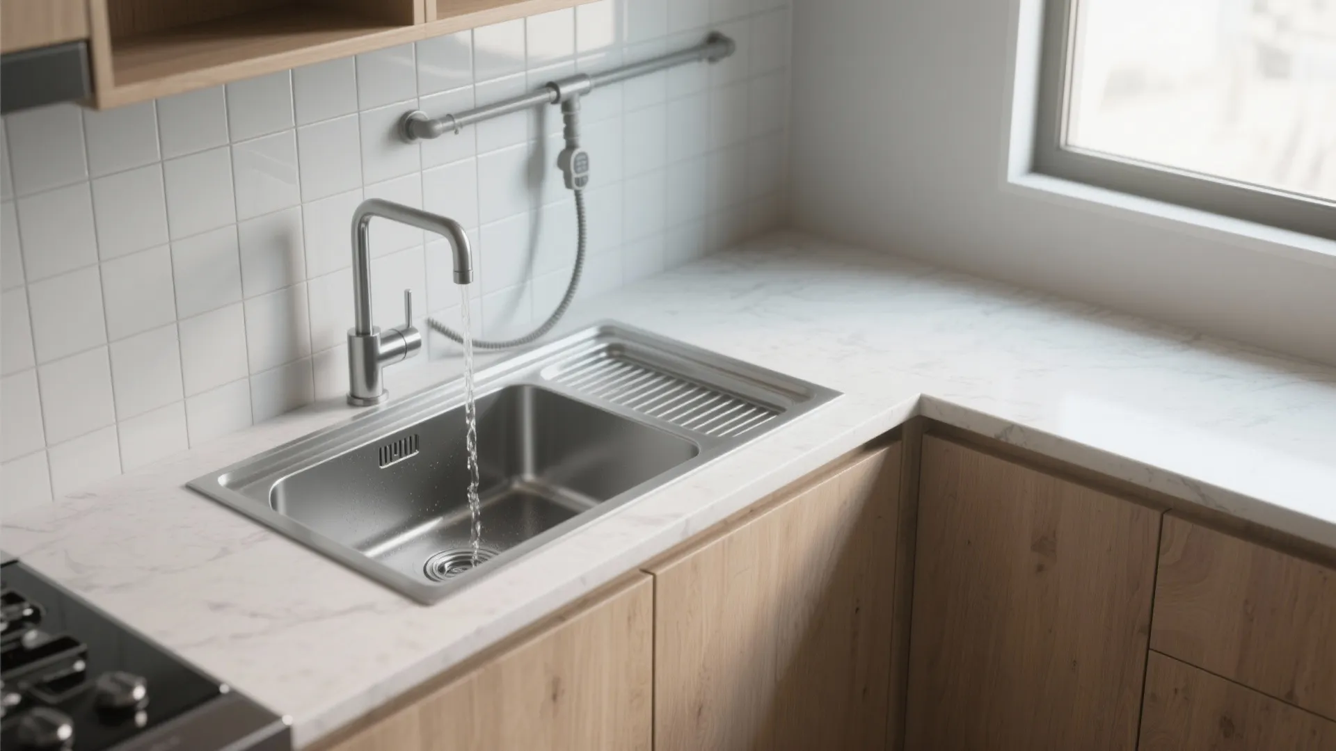 3. Integrated Sink + Folding Station