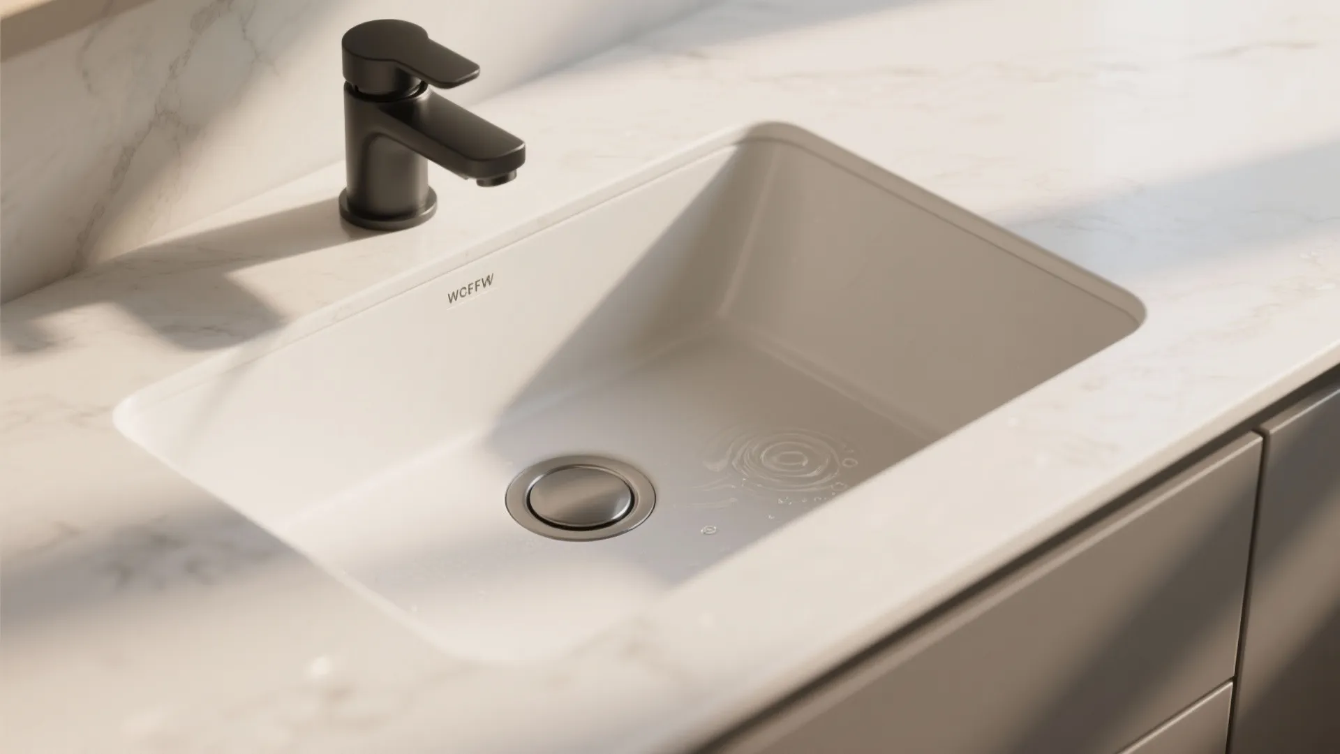 Seamless Integrated Countertop Sink
