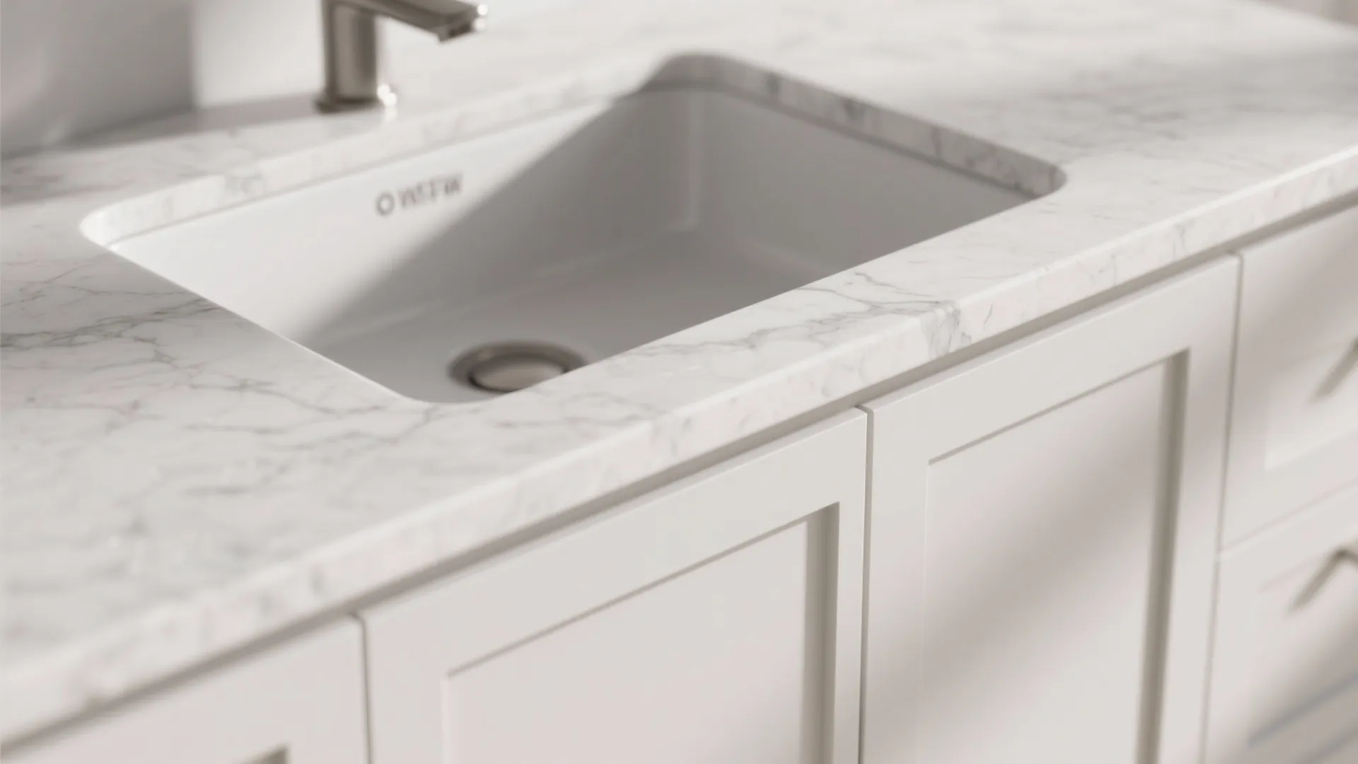 2. Vanity with Integrated Sink and Counter