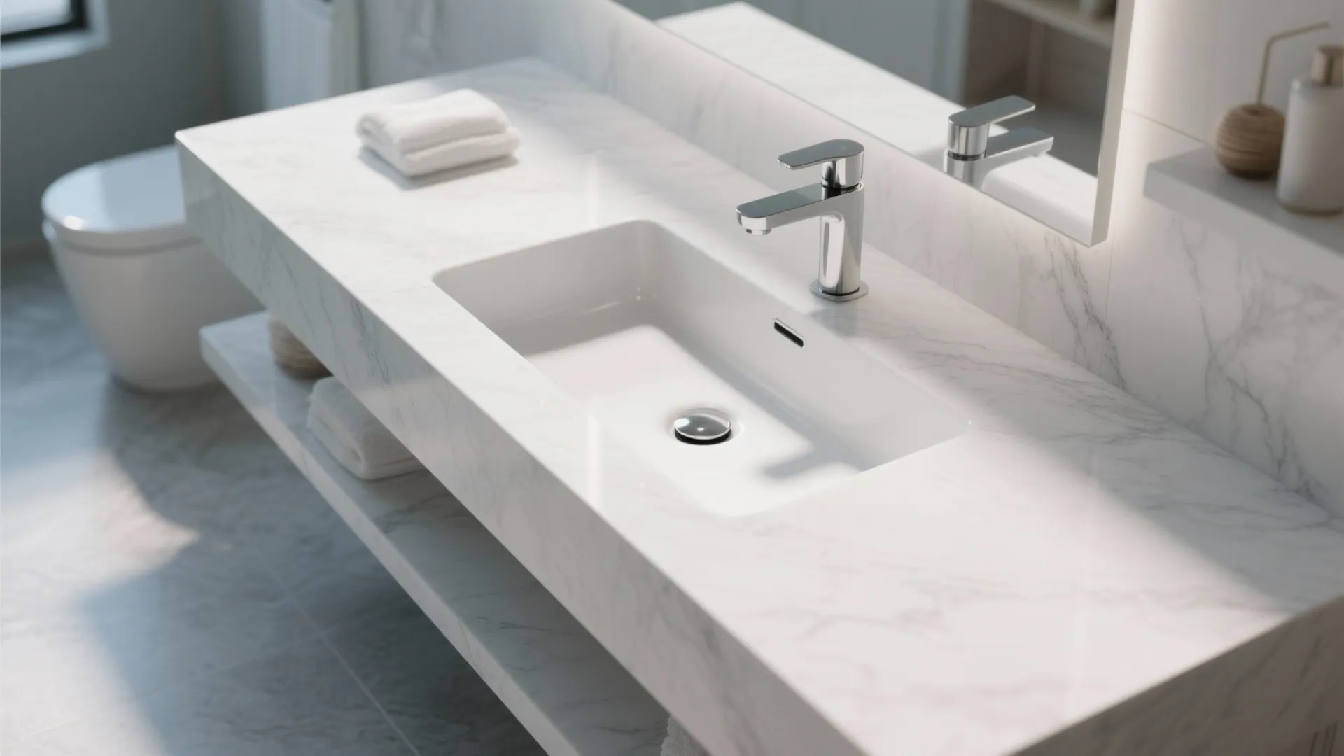 5. Integrated Sink and Countertop