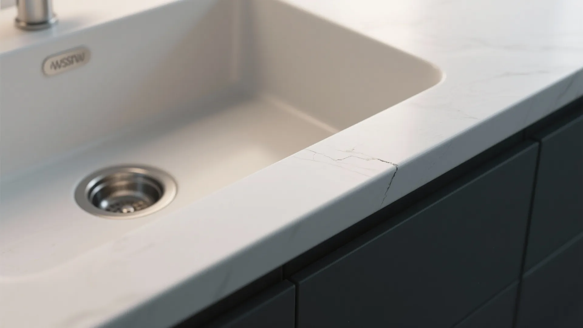 Integrated sink and countertop vanity