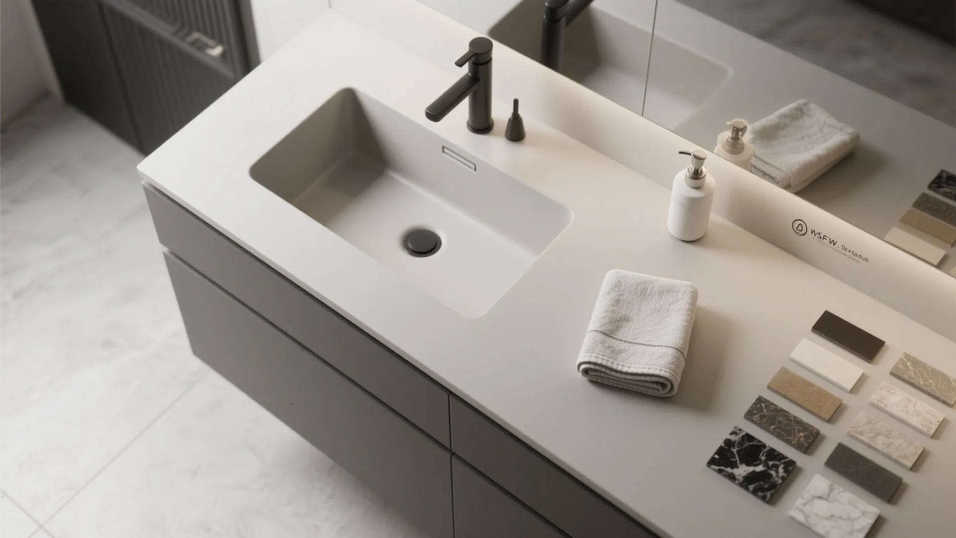 3. Integrated sink-counter with narrow depth