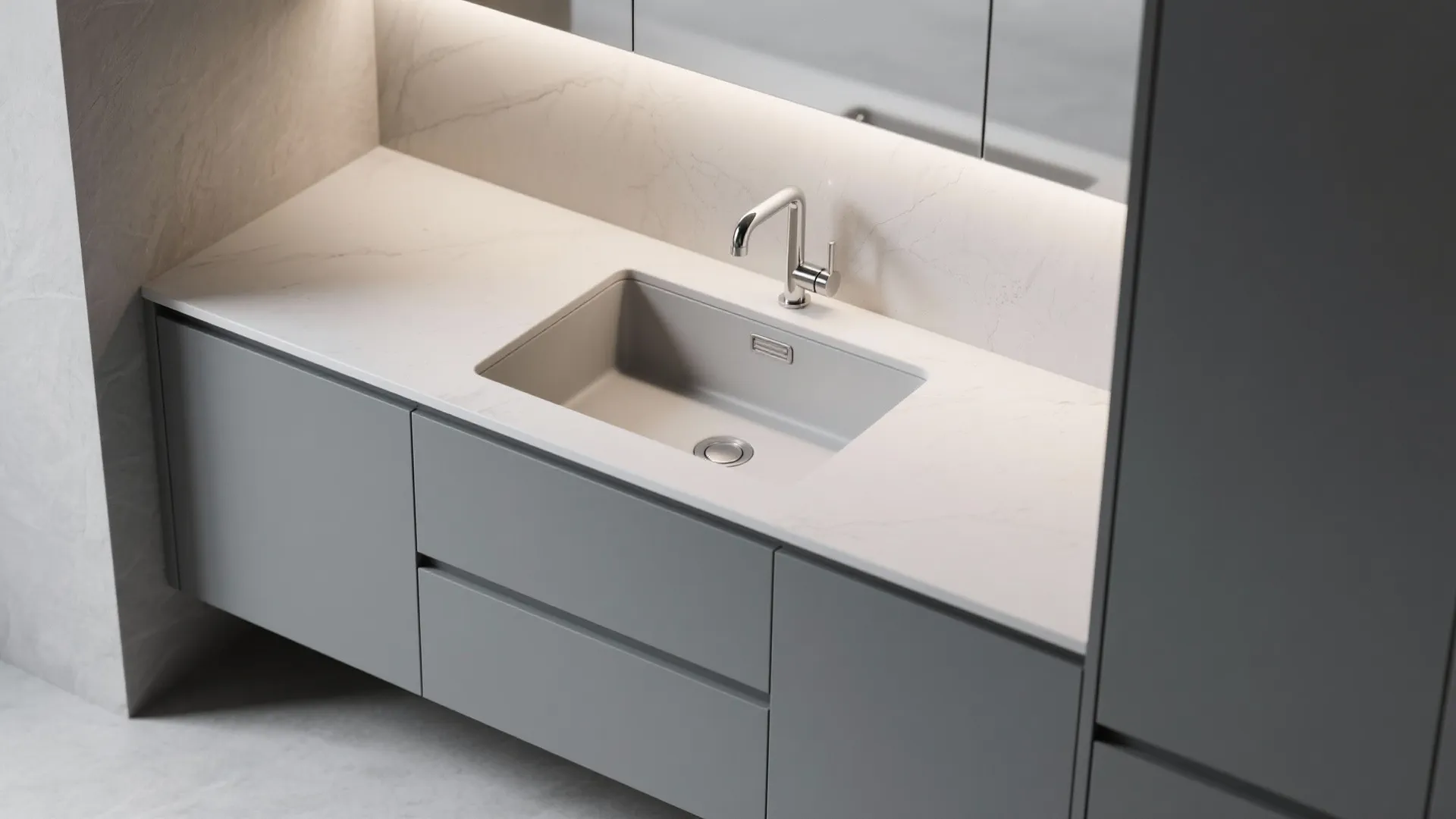 4. Integrated sink and storage for minimalist appeal