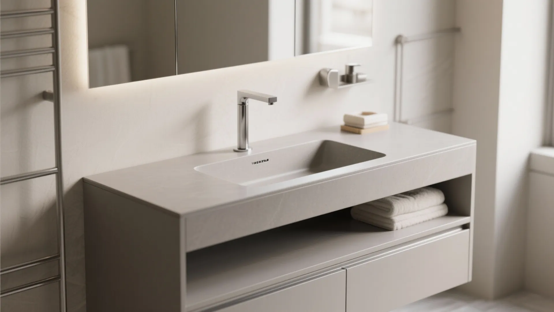 Integrated Sink and Countertop (Seamless Solid Surface)