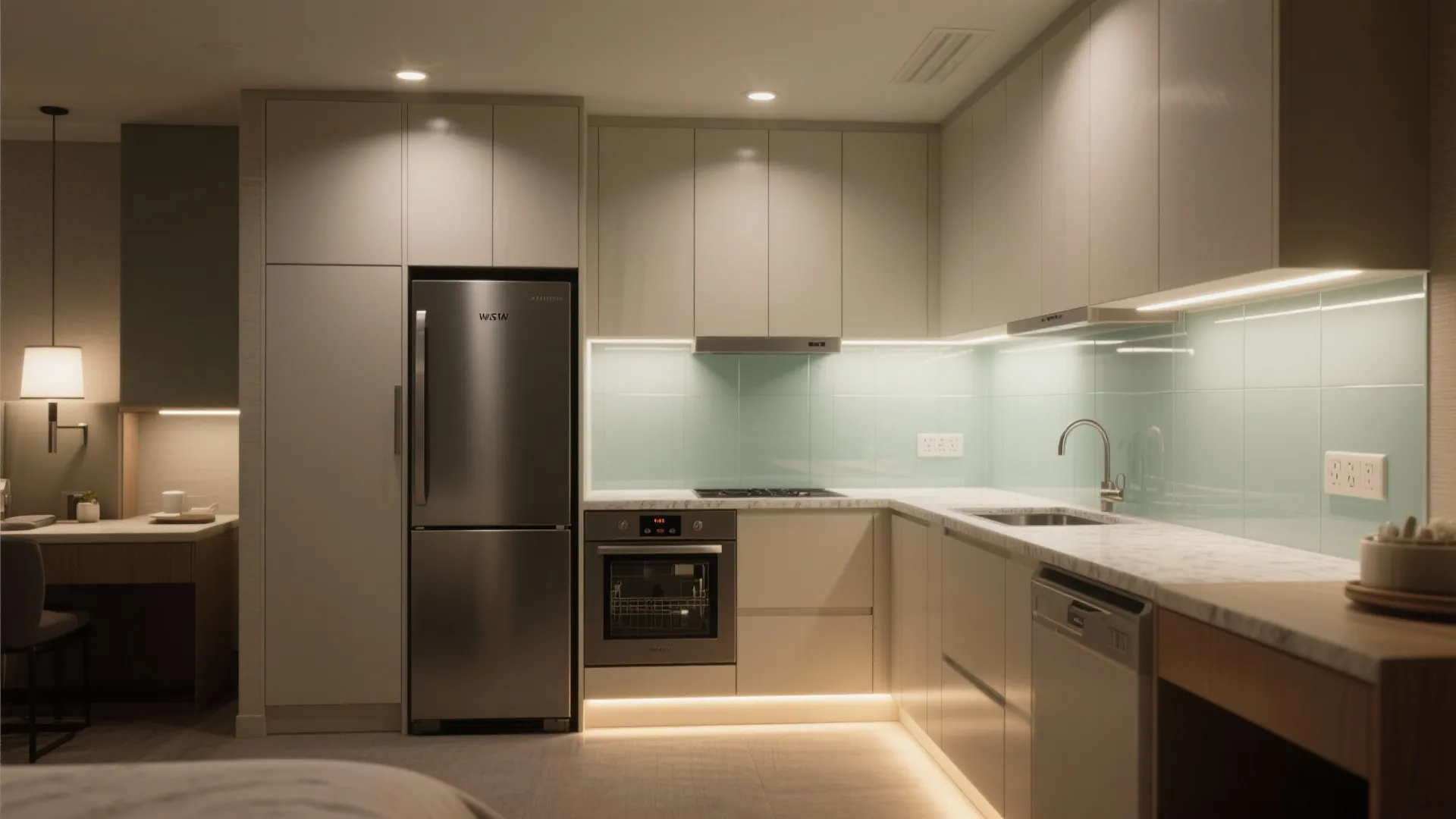 Integrated Appliances and Spa-Calm Lighting