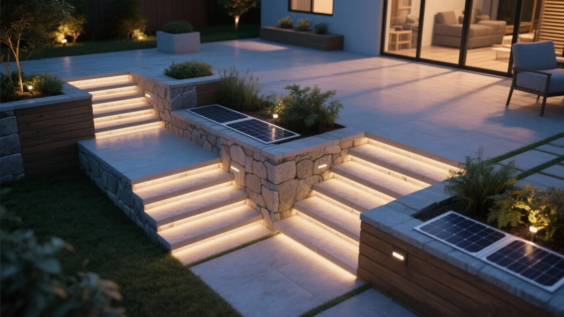 2. Integrated Step Lights