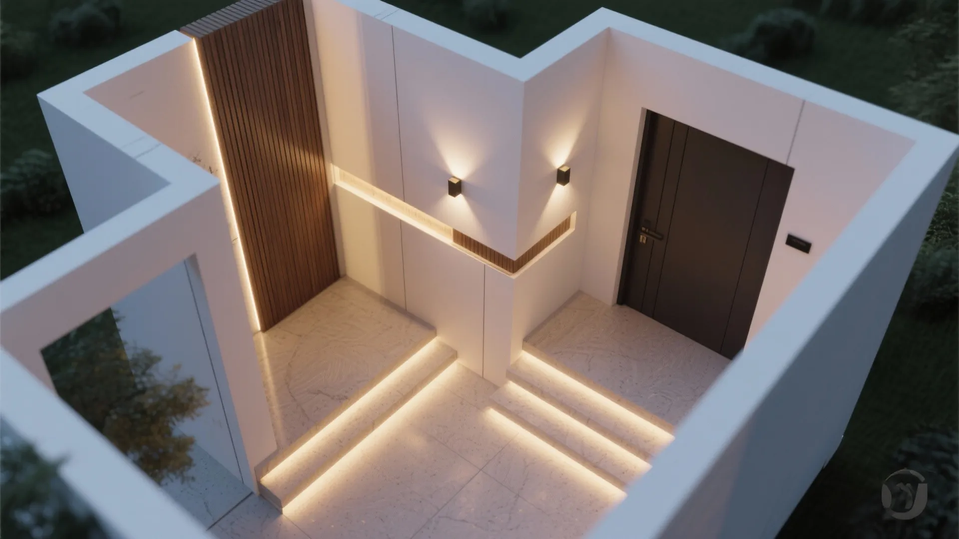 4. Integrated Step/Wall Combo Lights
