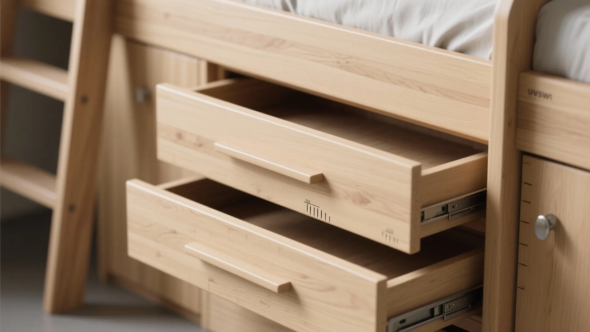 2. Build storage into the bed frame