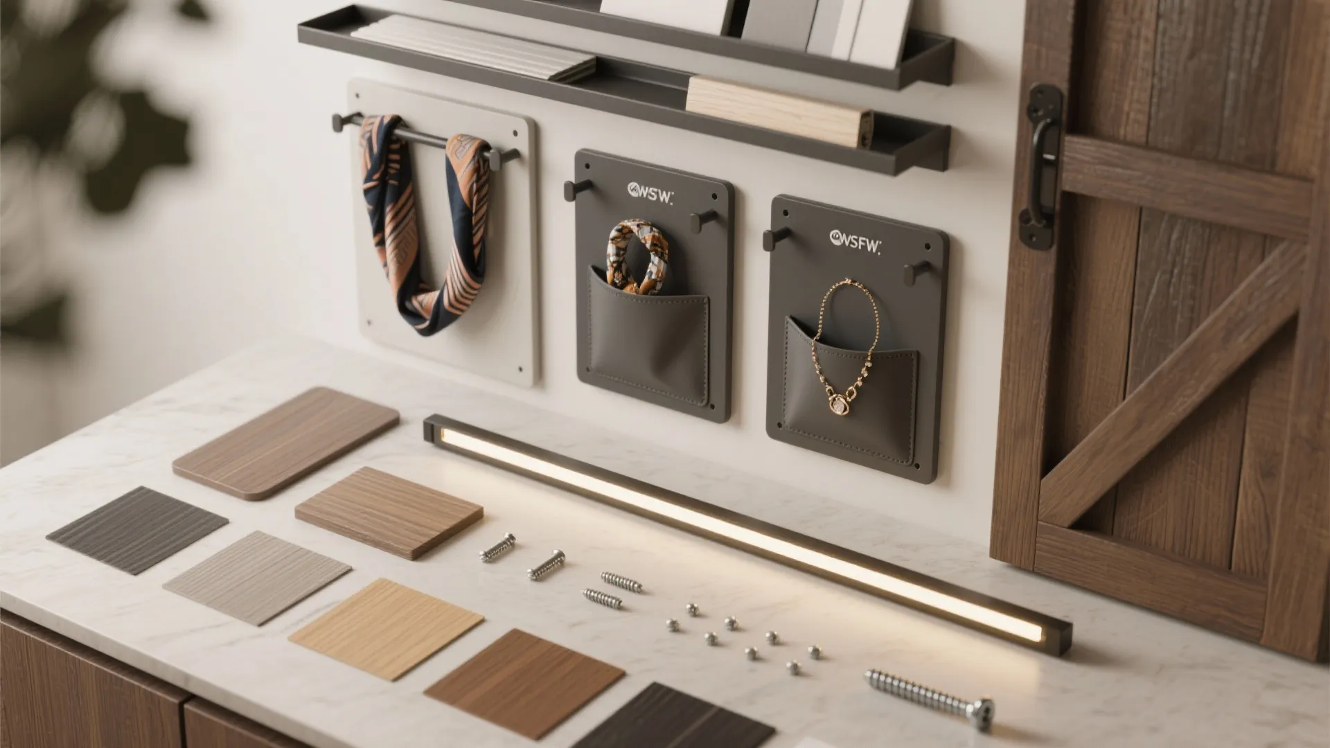 5. Integrated Lighting & Storage Panels