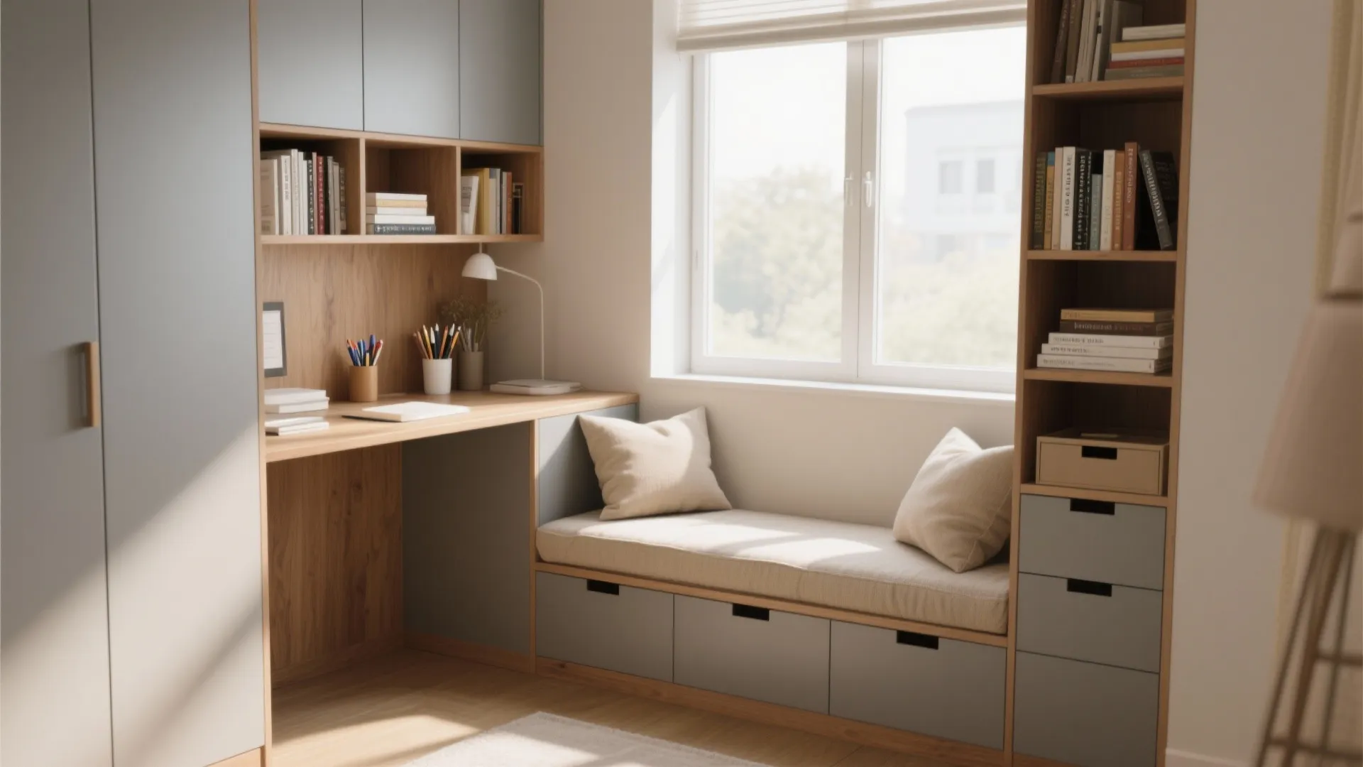 Integrated storage with seating