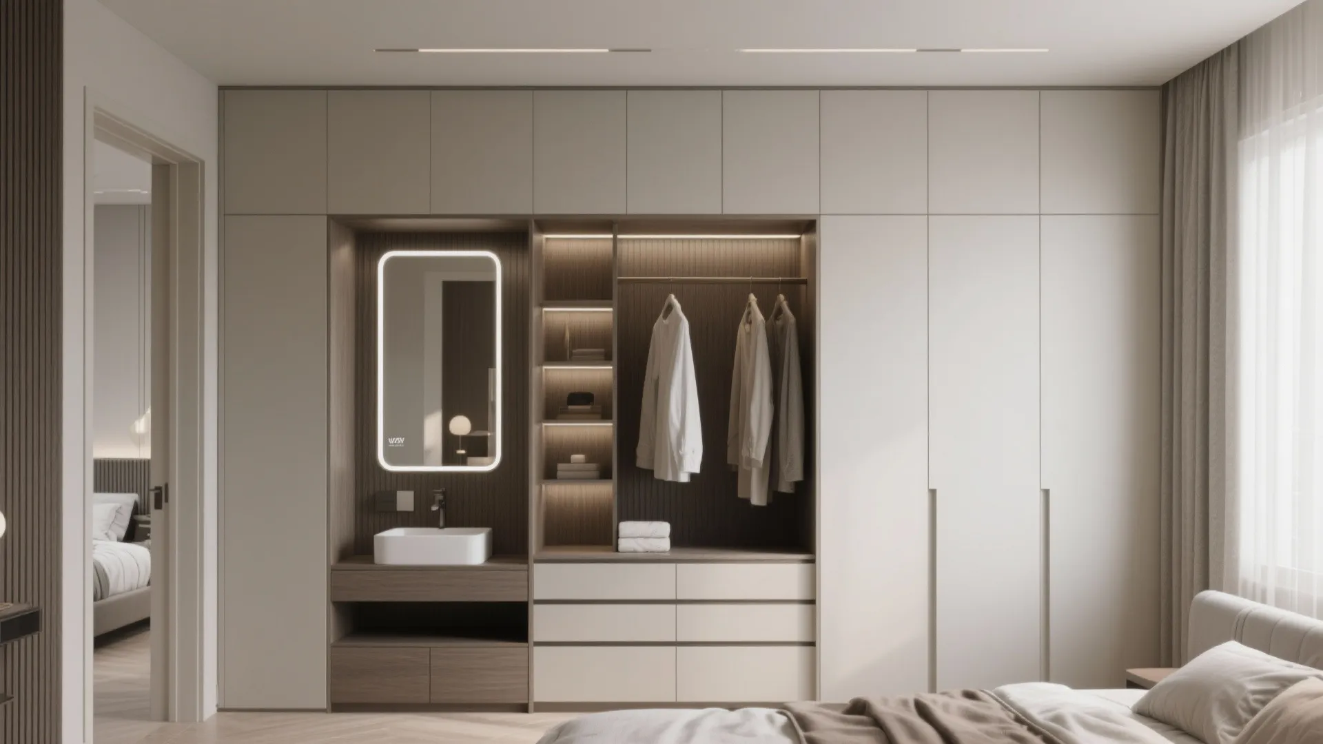 Integrated Storage Wall