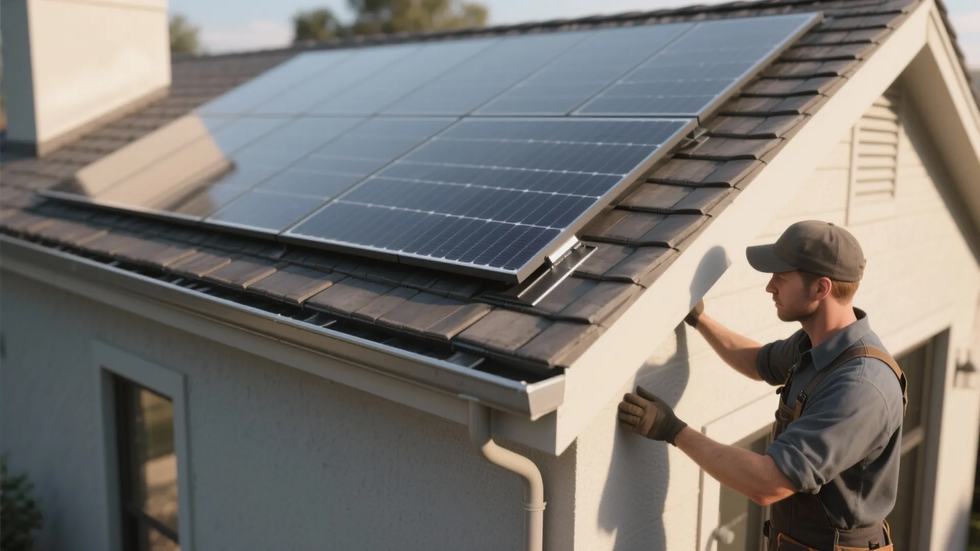 1. Low-profile roof tiles (integrated panels)