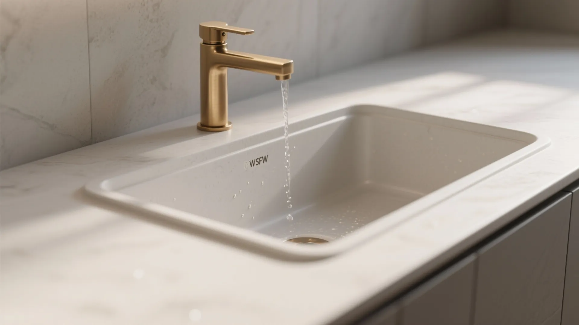 Integrated Sink and Countertop for Seamless Lines