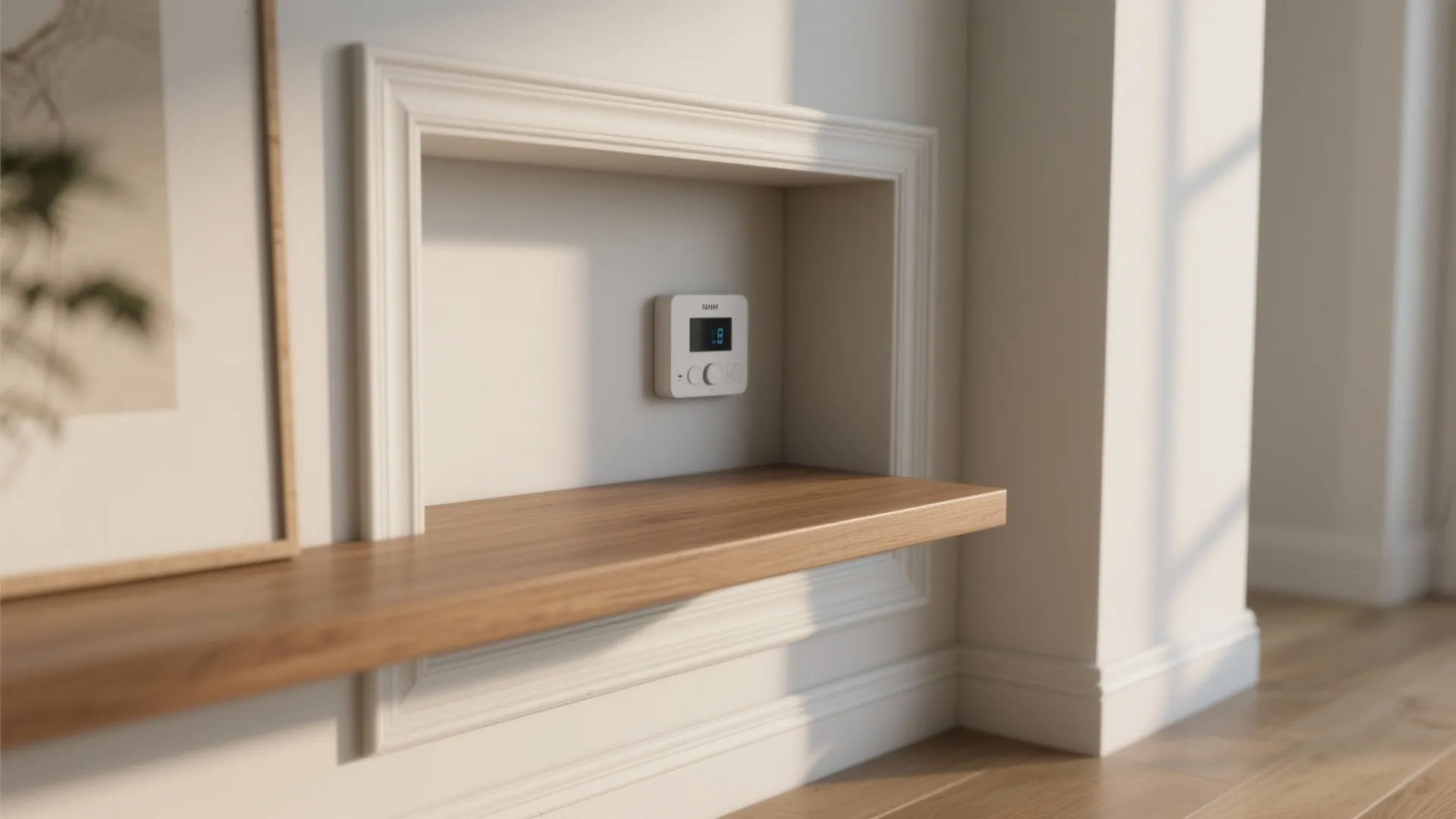 4. Integrate the thermostat into furniture or trim tastefully