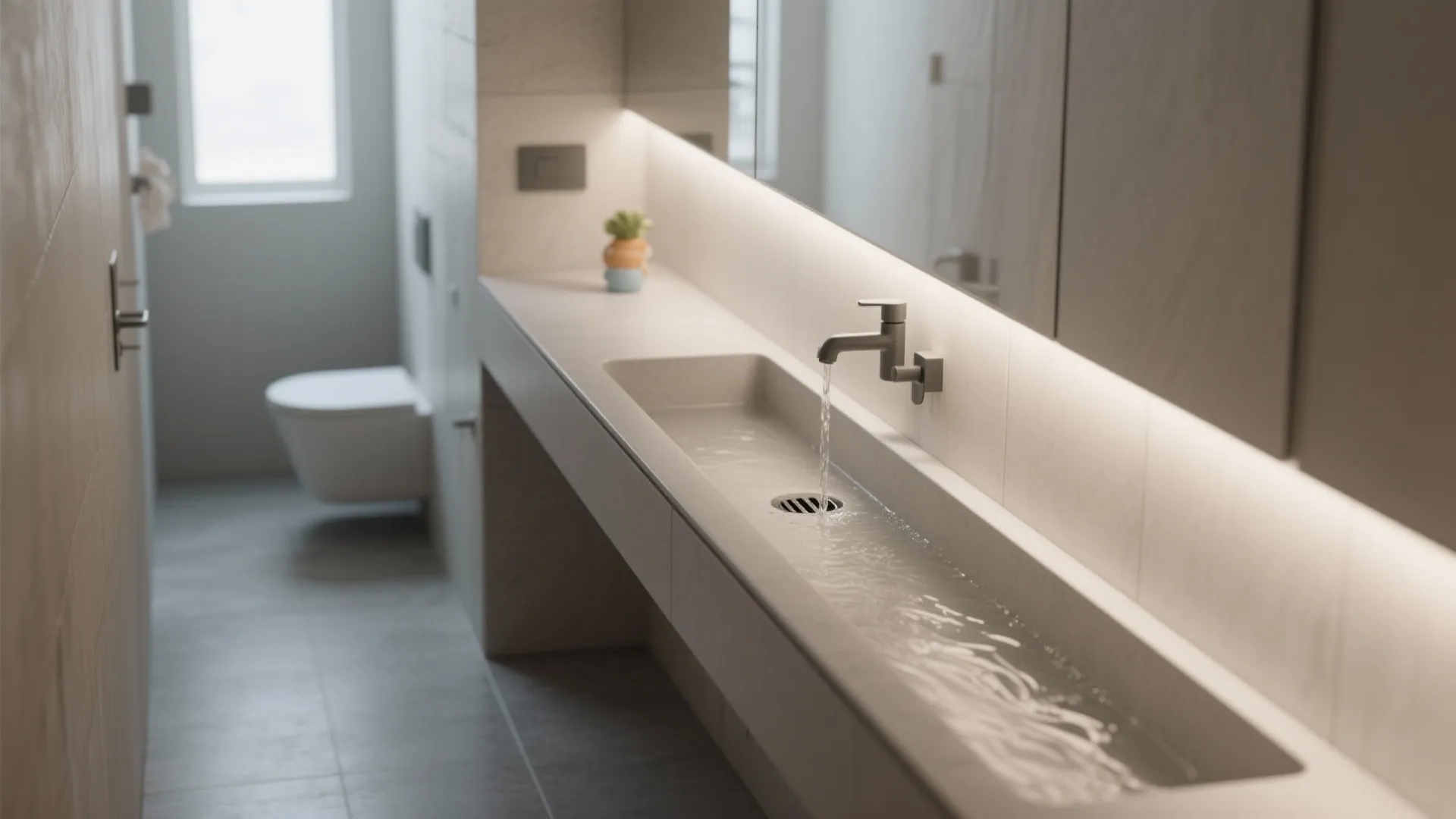 4. Integrated trough sink