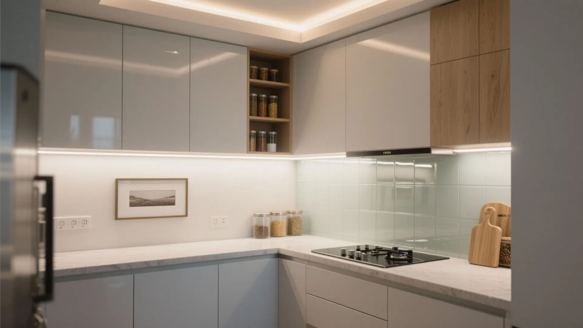 Integrated Lighting on Walls and Splash Zones