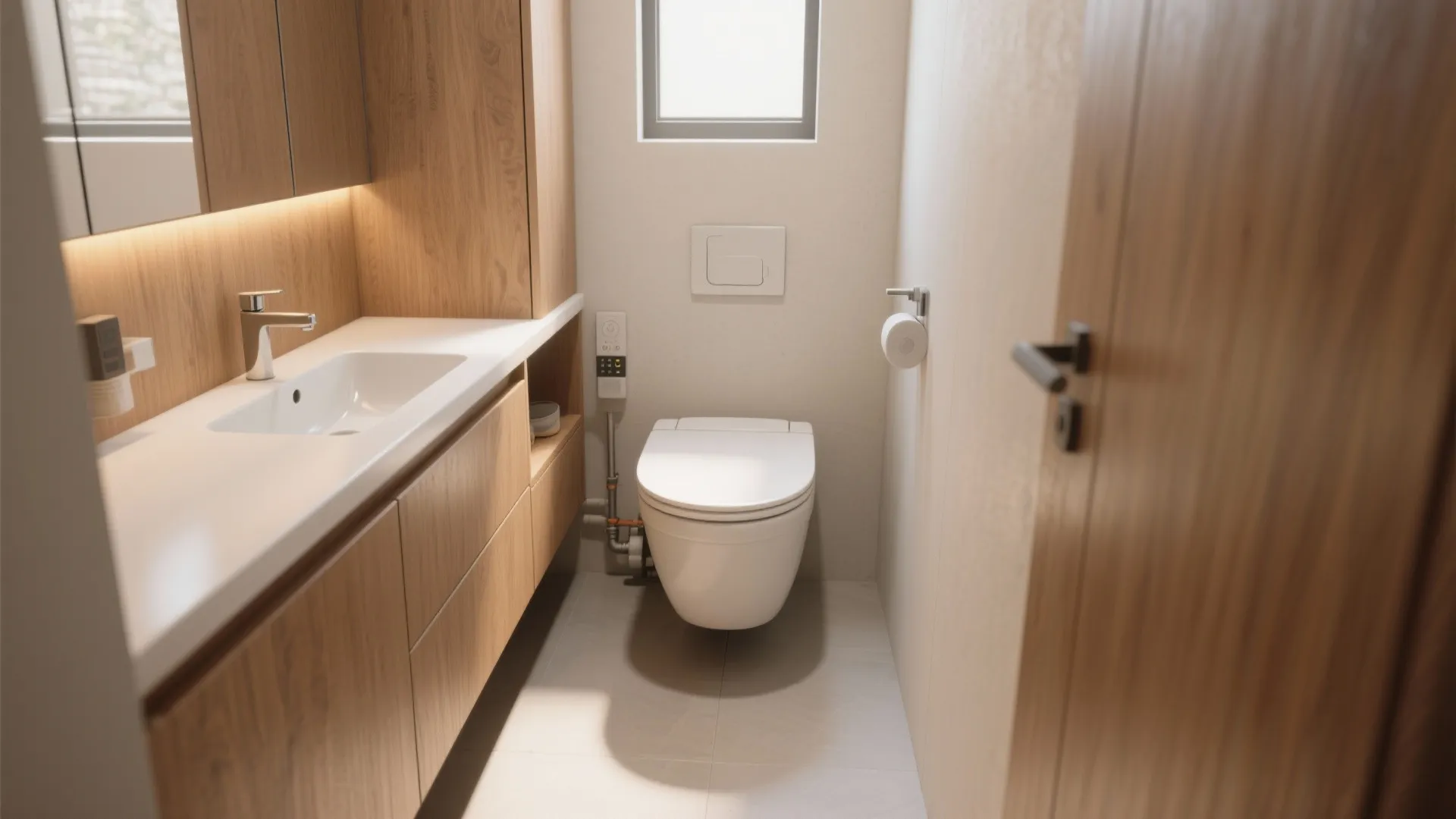 5. Integrated cabinet or washlet combo