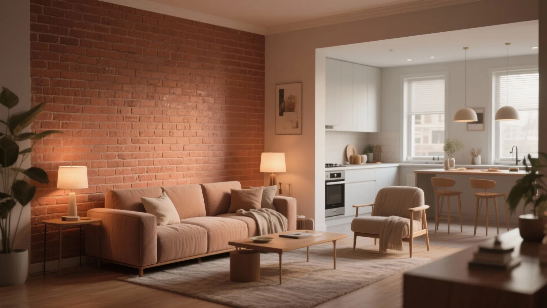 4. Interior Painted Brick as a Feature