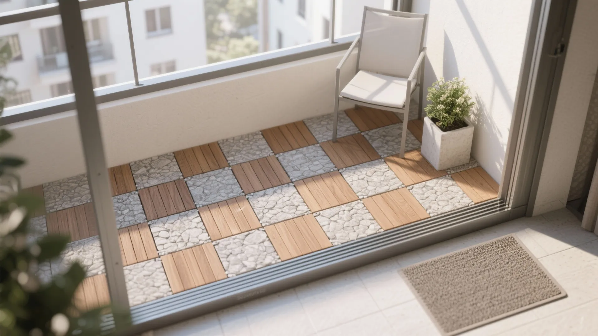 Interlocking Deck Tiles for Renters