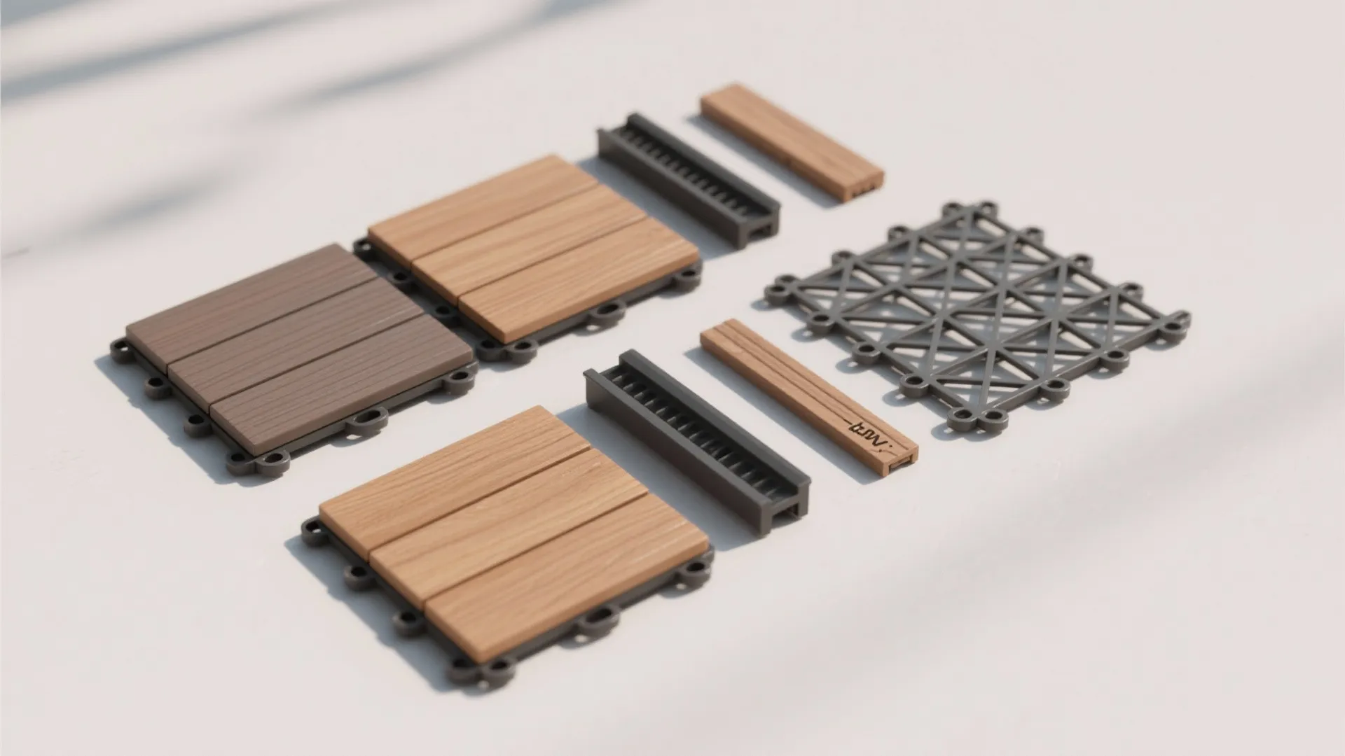 Interlocking deck tiles for quick, reversible upgrades