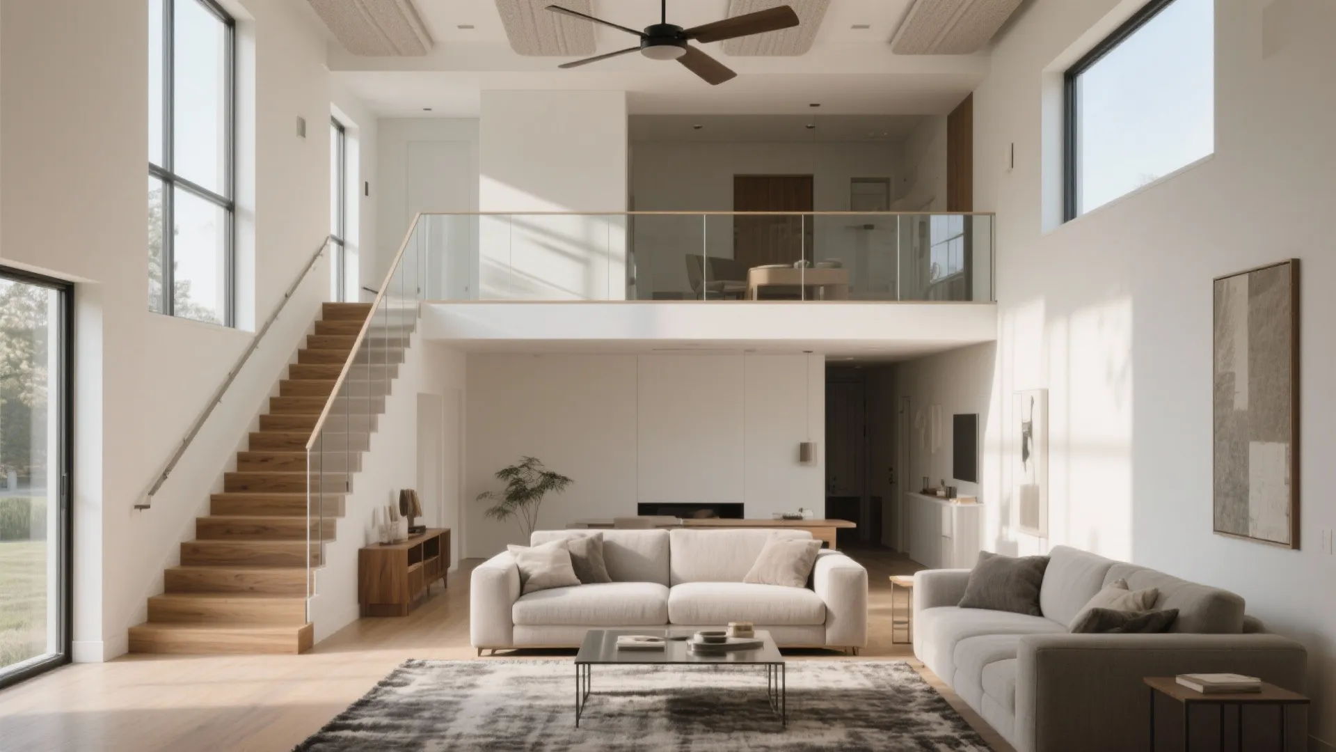 Double-Height Void + Internal Balcony Overlook