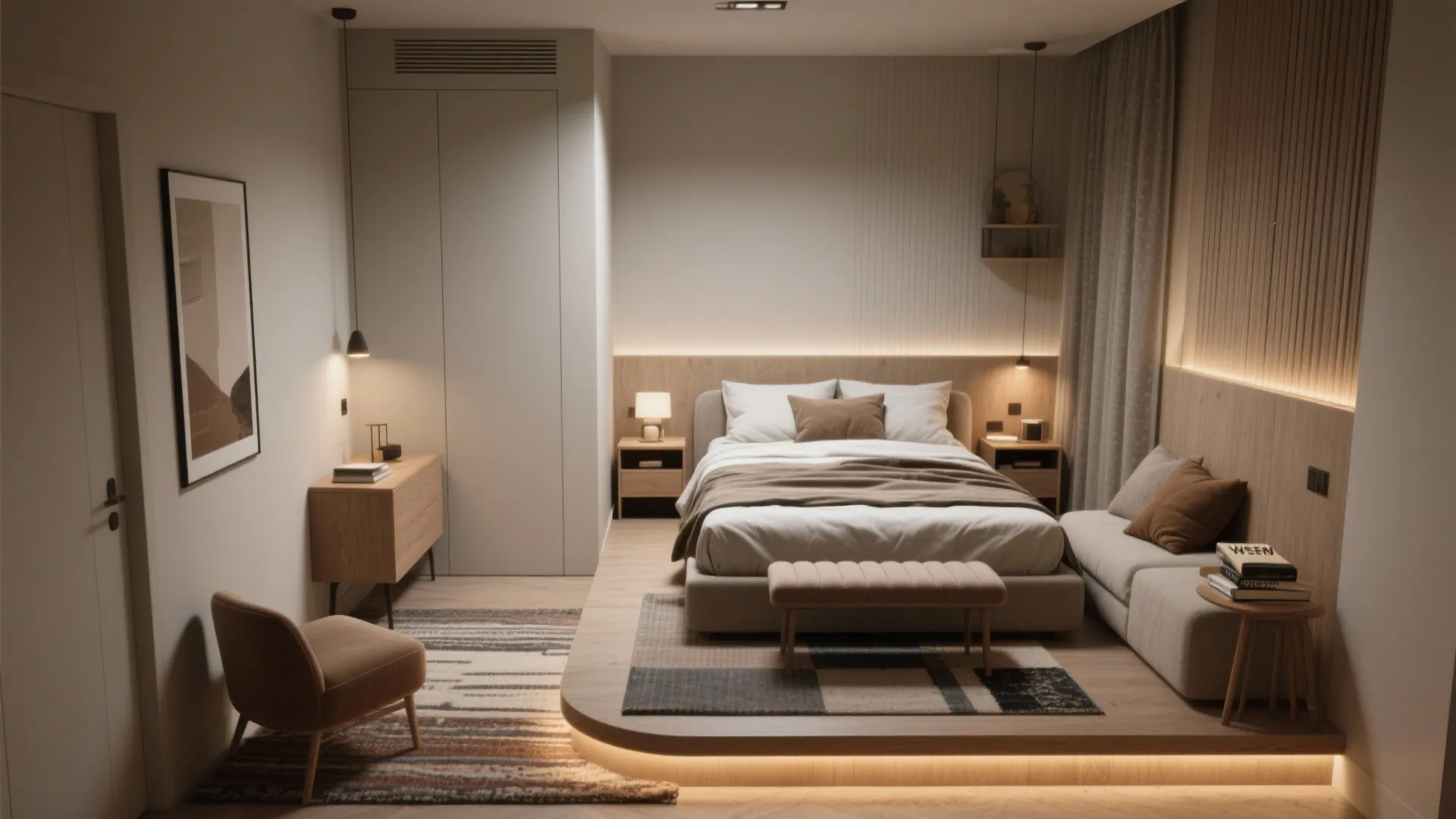 5. Intimate zoning and scaled furniture