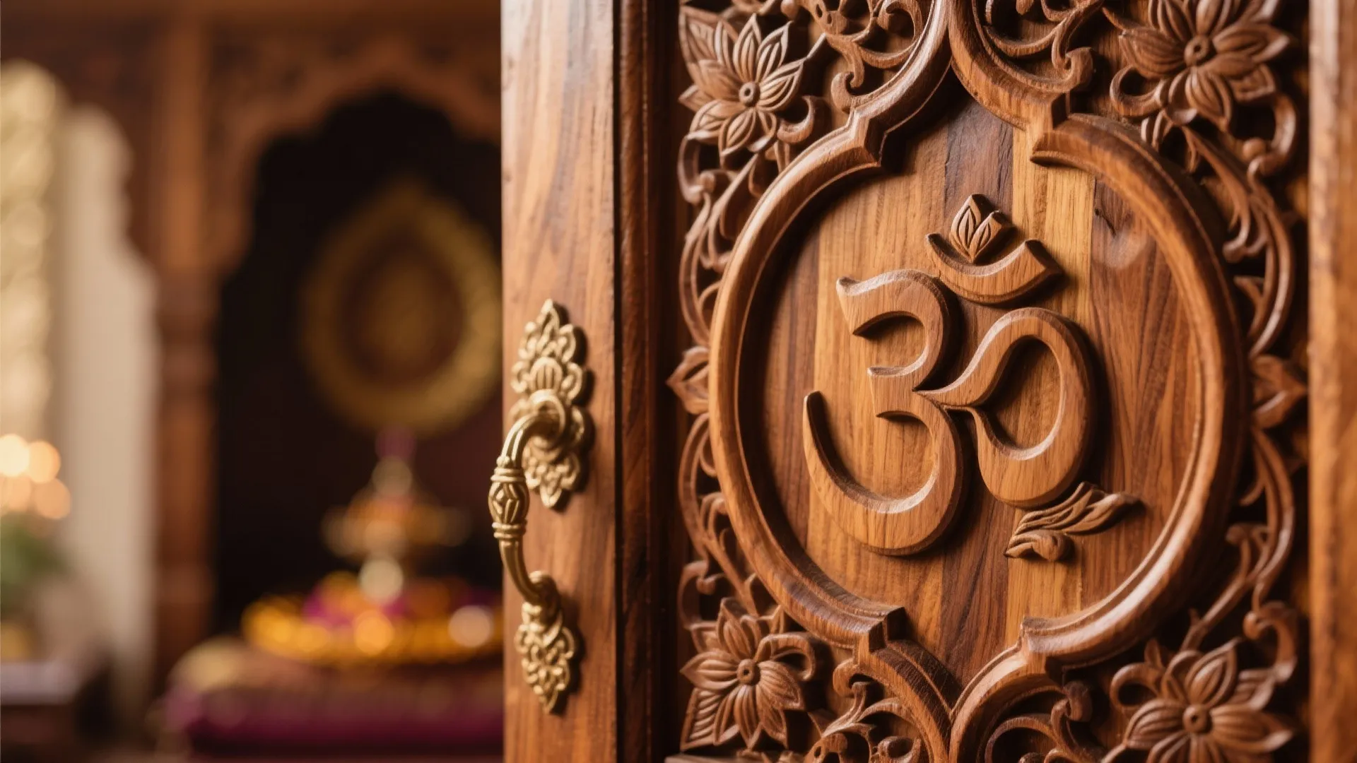 Intricately Carved Teak Wood Doors