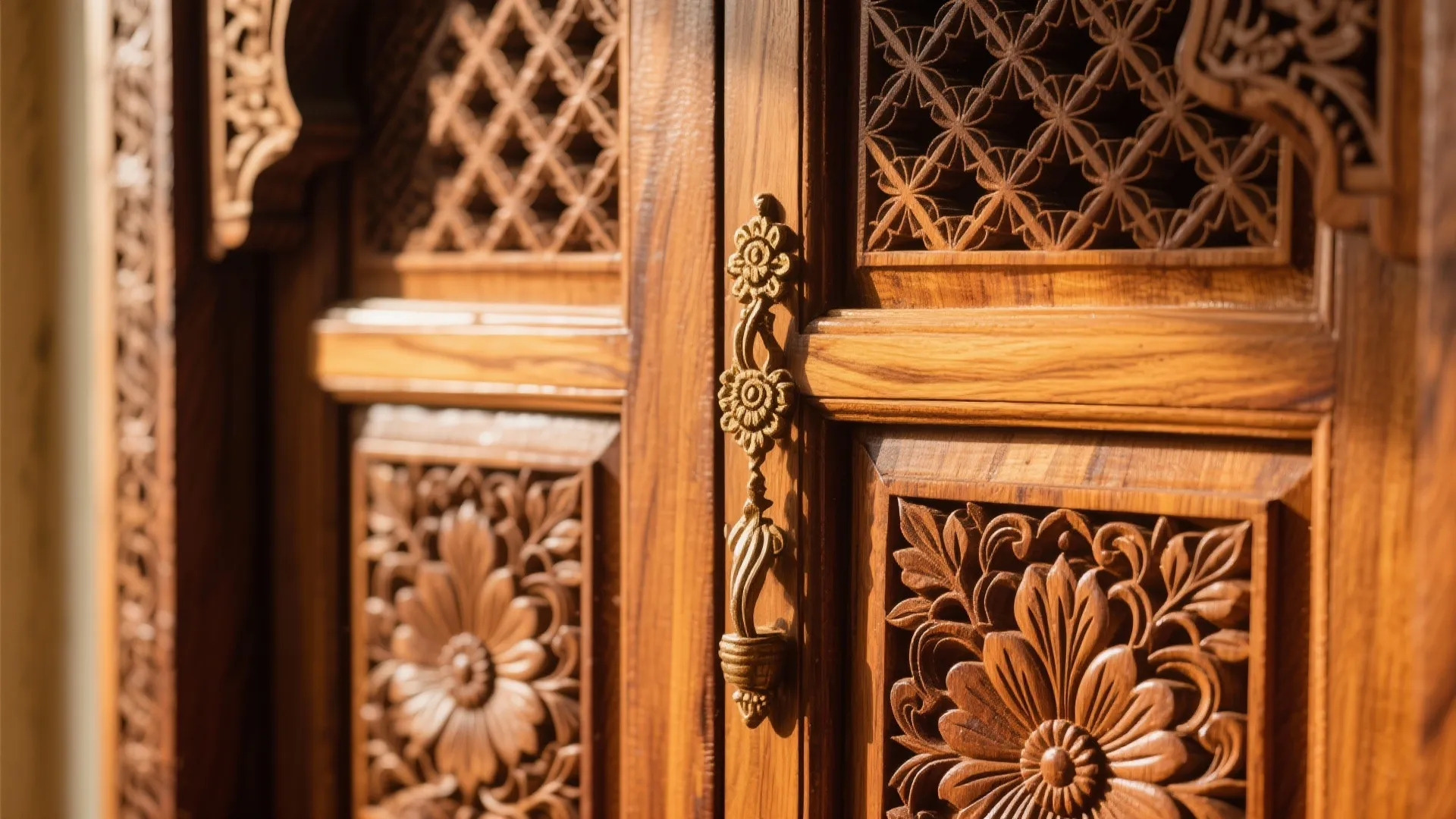 Intricate Carved Wooden Doors