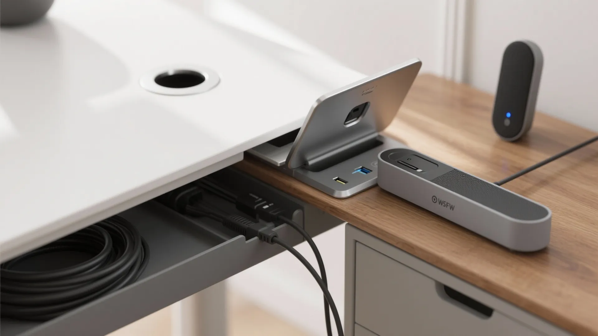 Tech that disappears: booking, power, and micro-AV