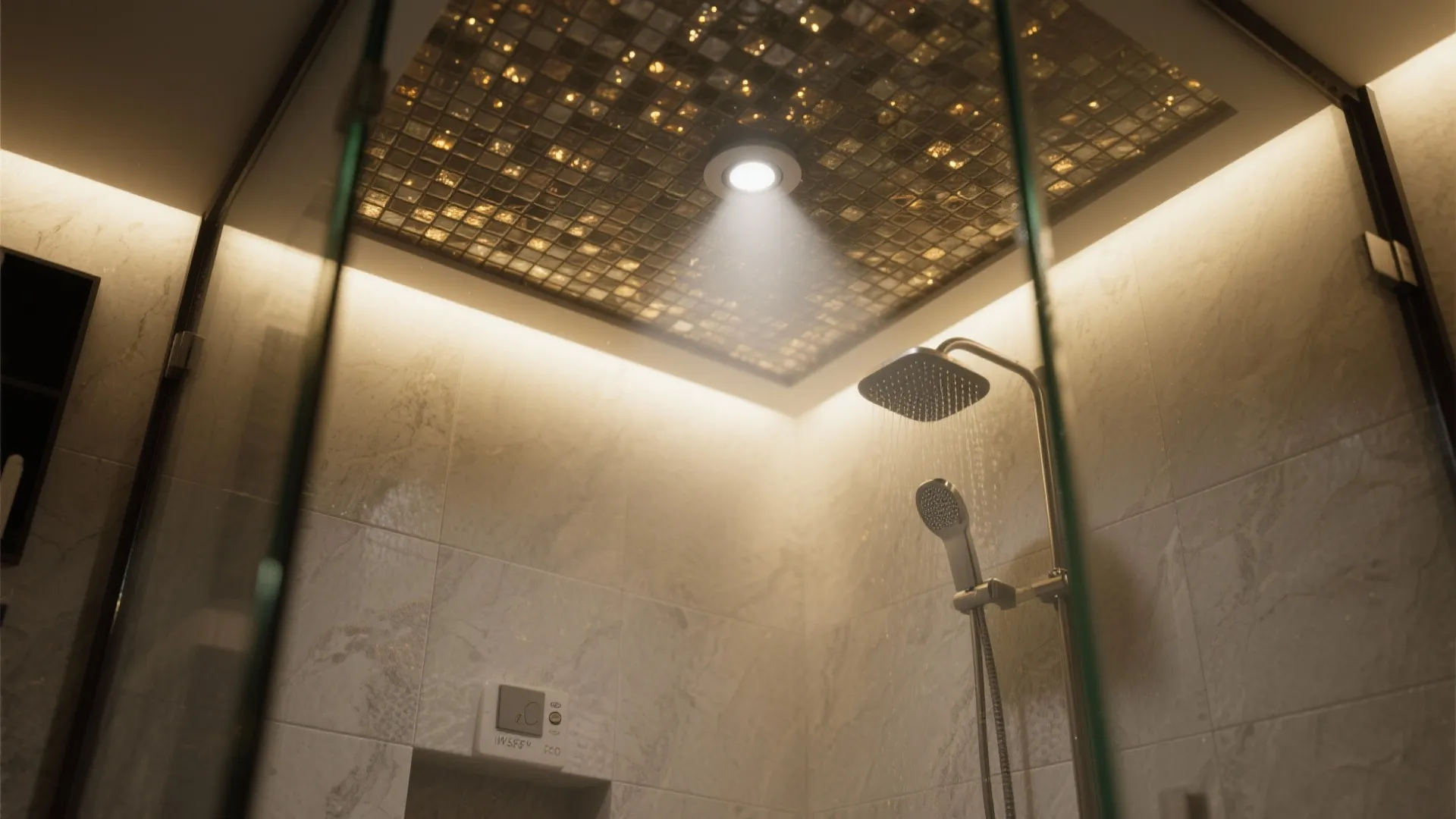 Shower-Safe Accent: IP-Rated Downlight or Micro Spot