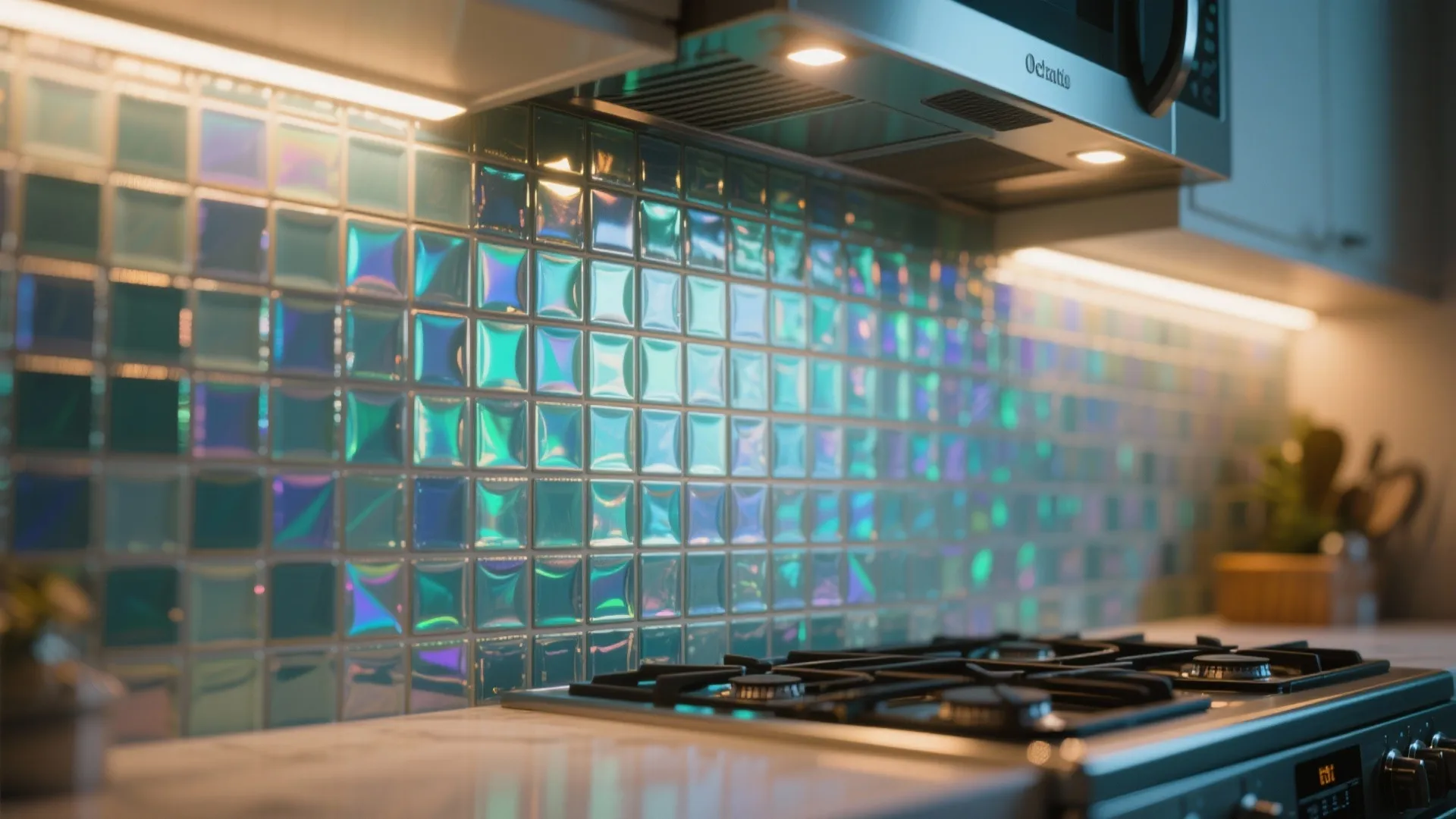 2. Iridescent Glass Mosaic for a Little Drama