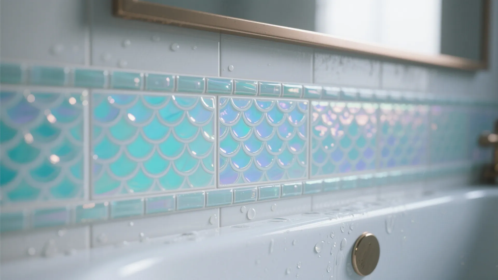 2. Iridescent Accent Tile