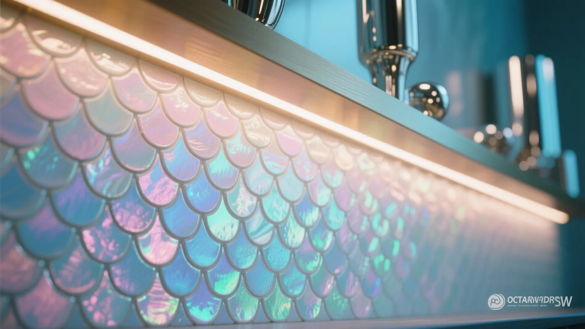 4. Iridescent finishes and smart lighting