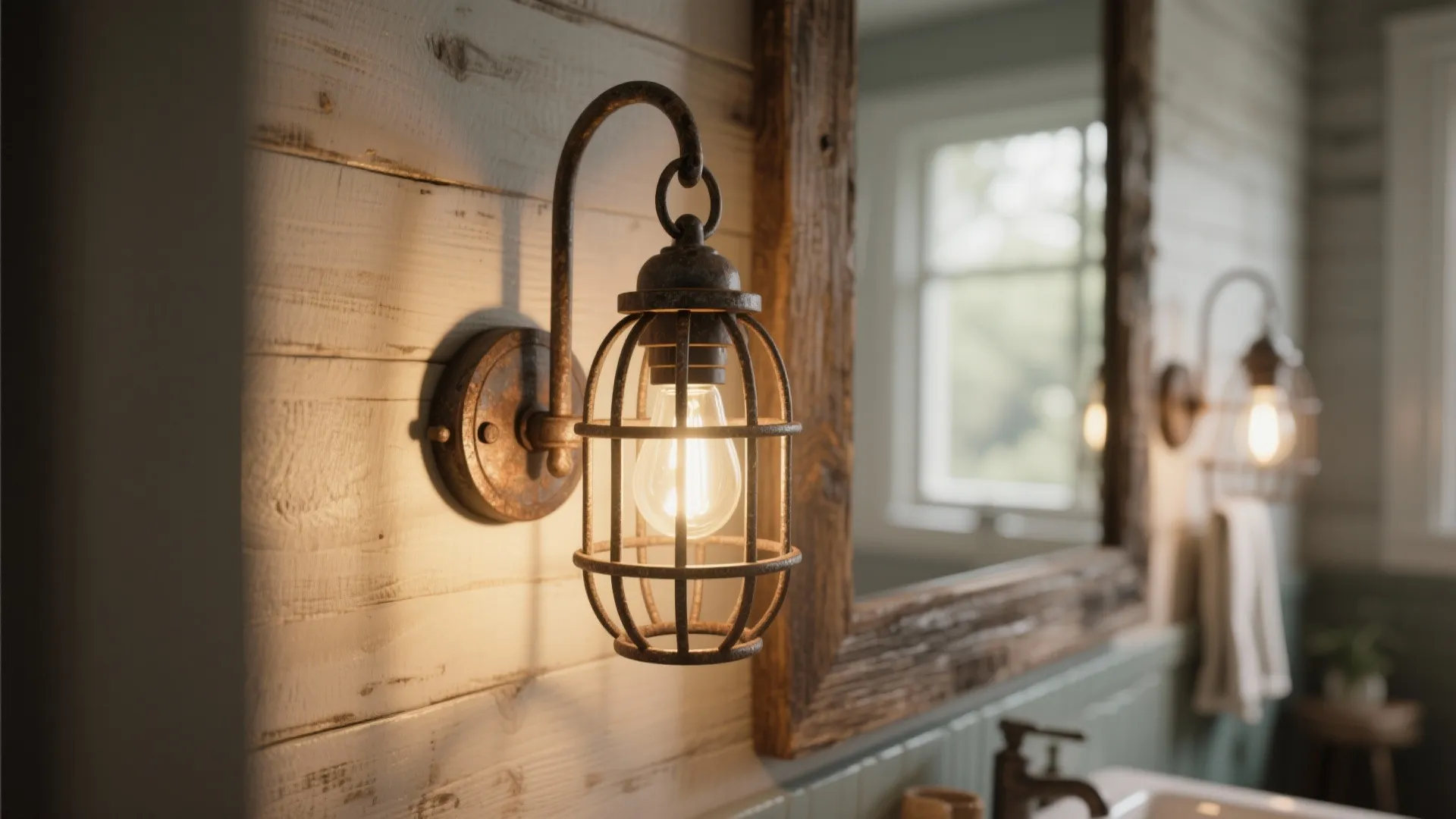 4. Iron Cage Sconces