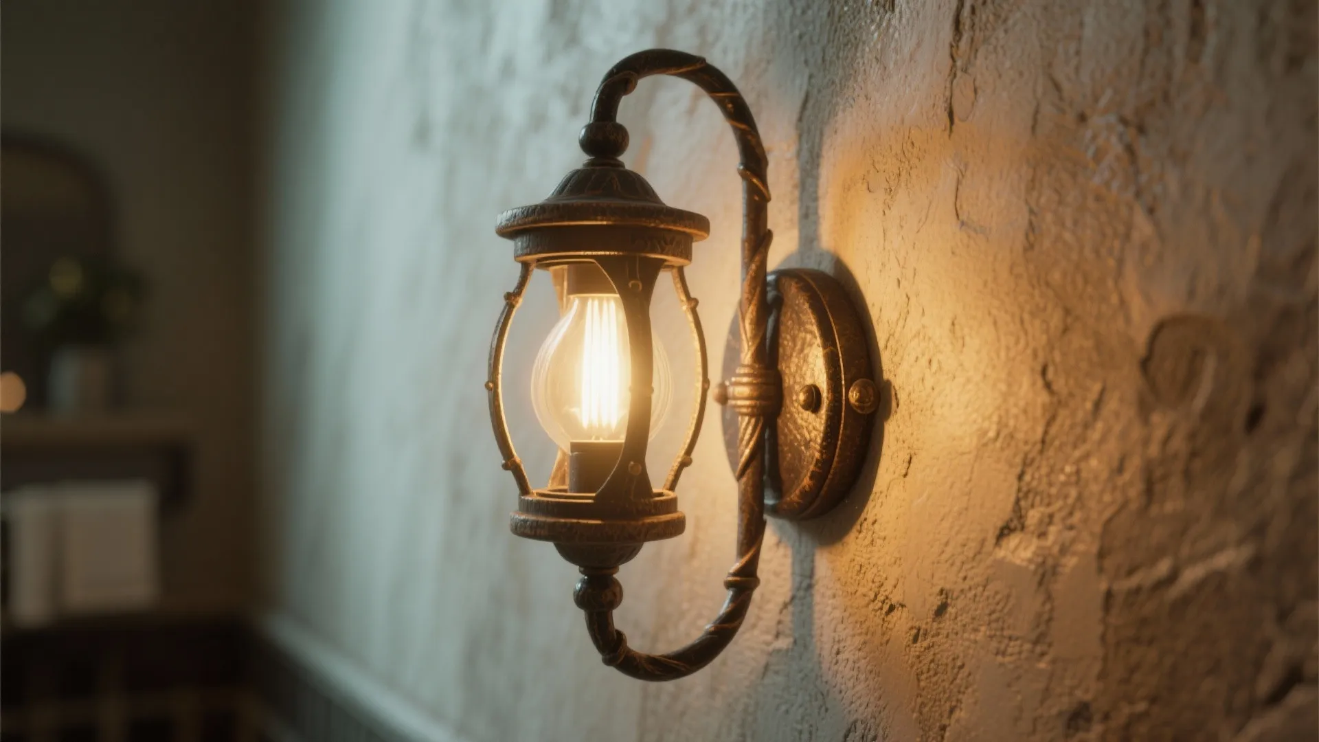 3: Warm Lighting with Iron Fixtures