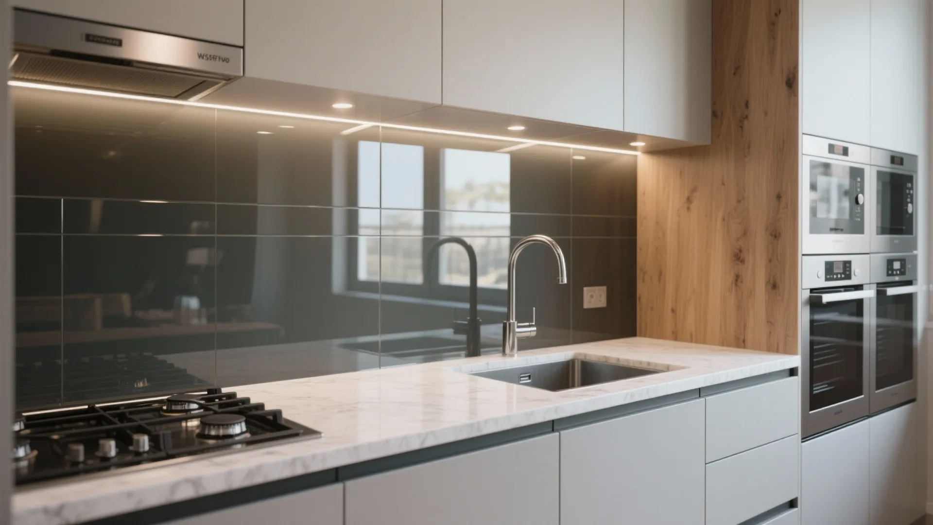 Iron and Glass Backsplashes for Bright, Easy-Clean Kitchens