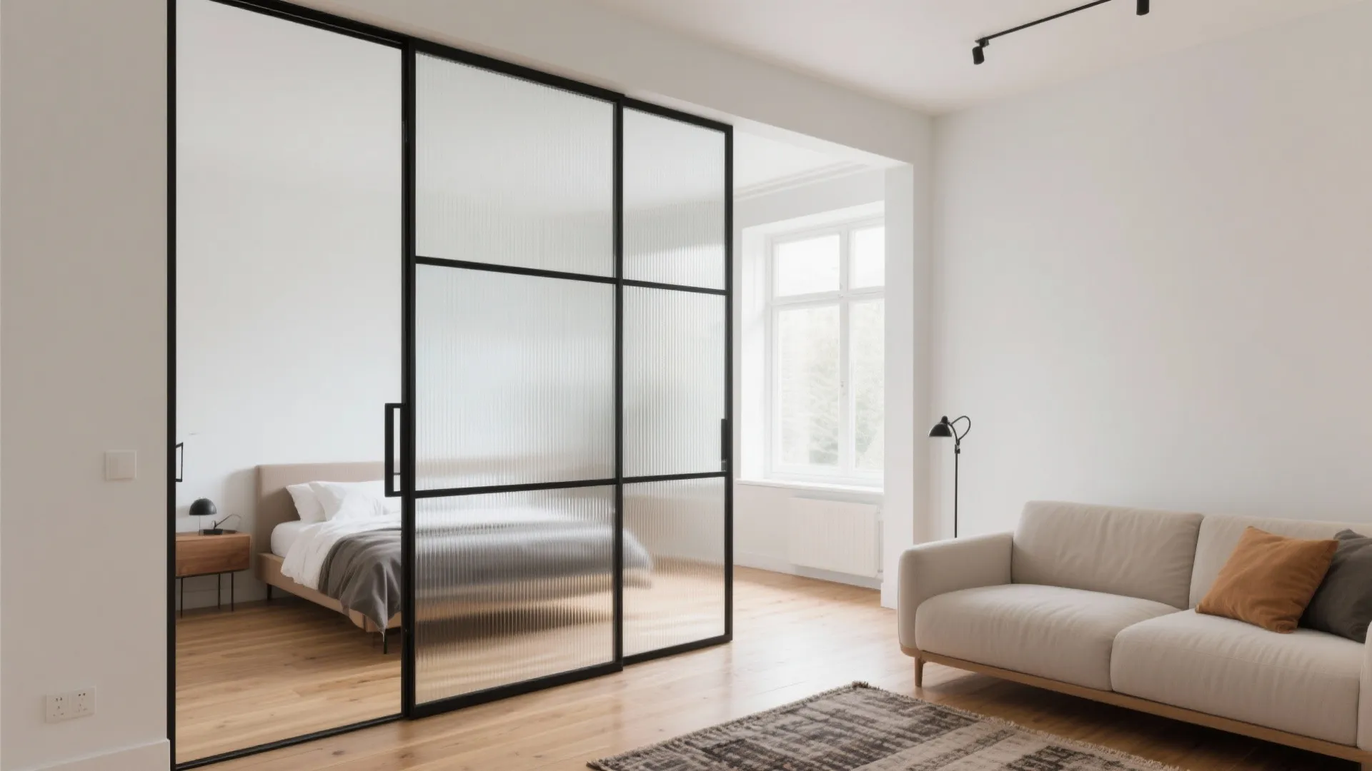 Minimalist Iron Frames as Partition Walls