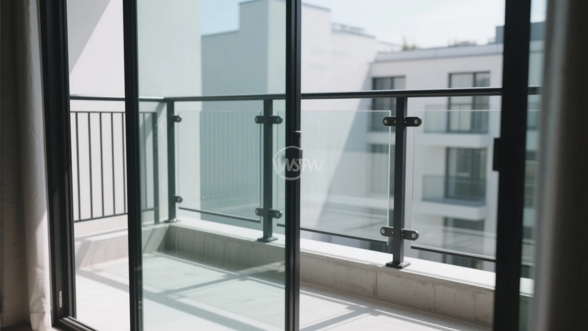 2) Iron + Glass Hybrid Railings