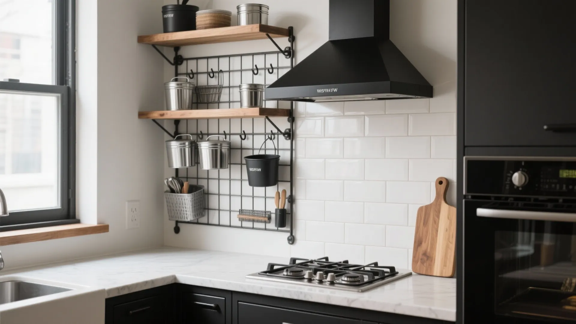 Industrial Iron Wall Grid Storage