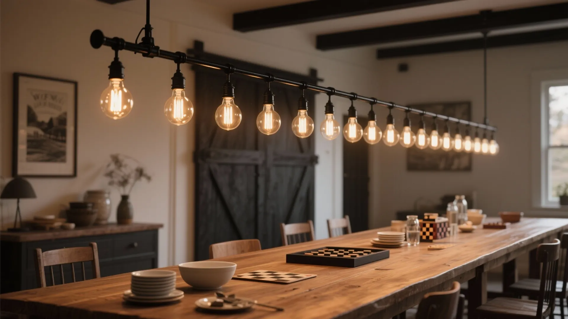 4. Iron Linear Farmhouse Bar