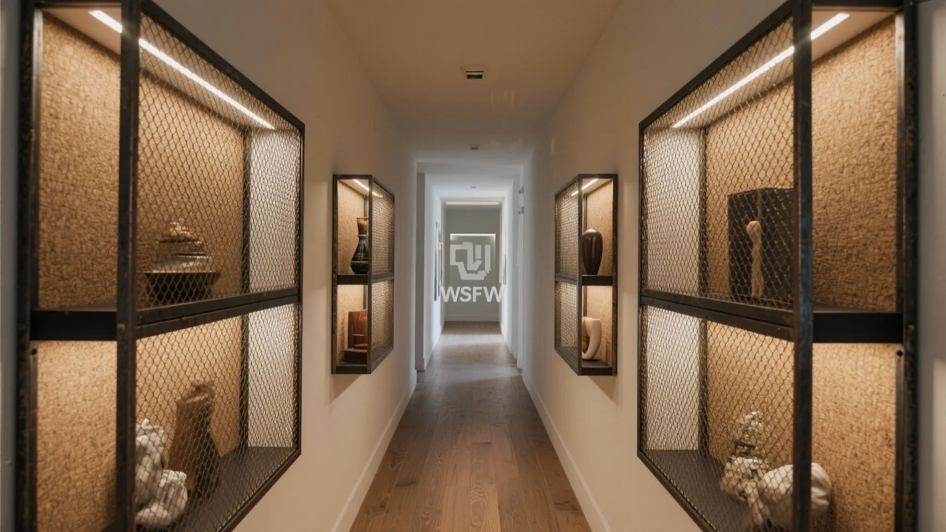 Textured Iron Mesh Panels for Ventilation and Depth