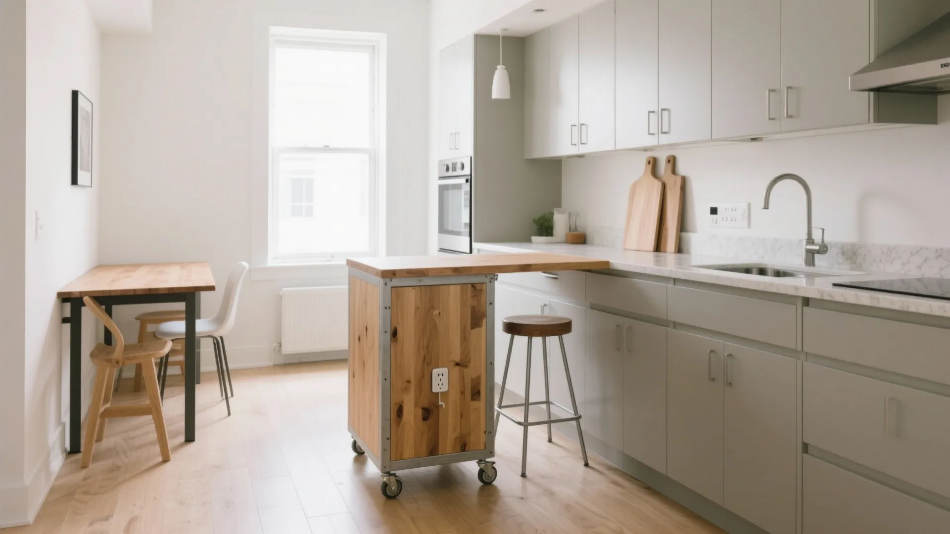 Multifunctional Island Alternatives for Studio Kitchens