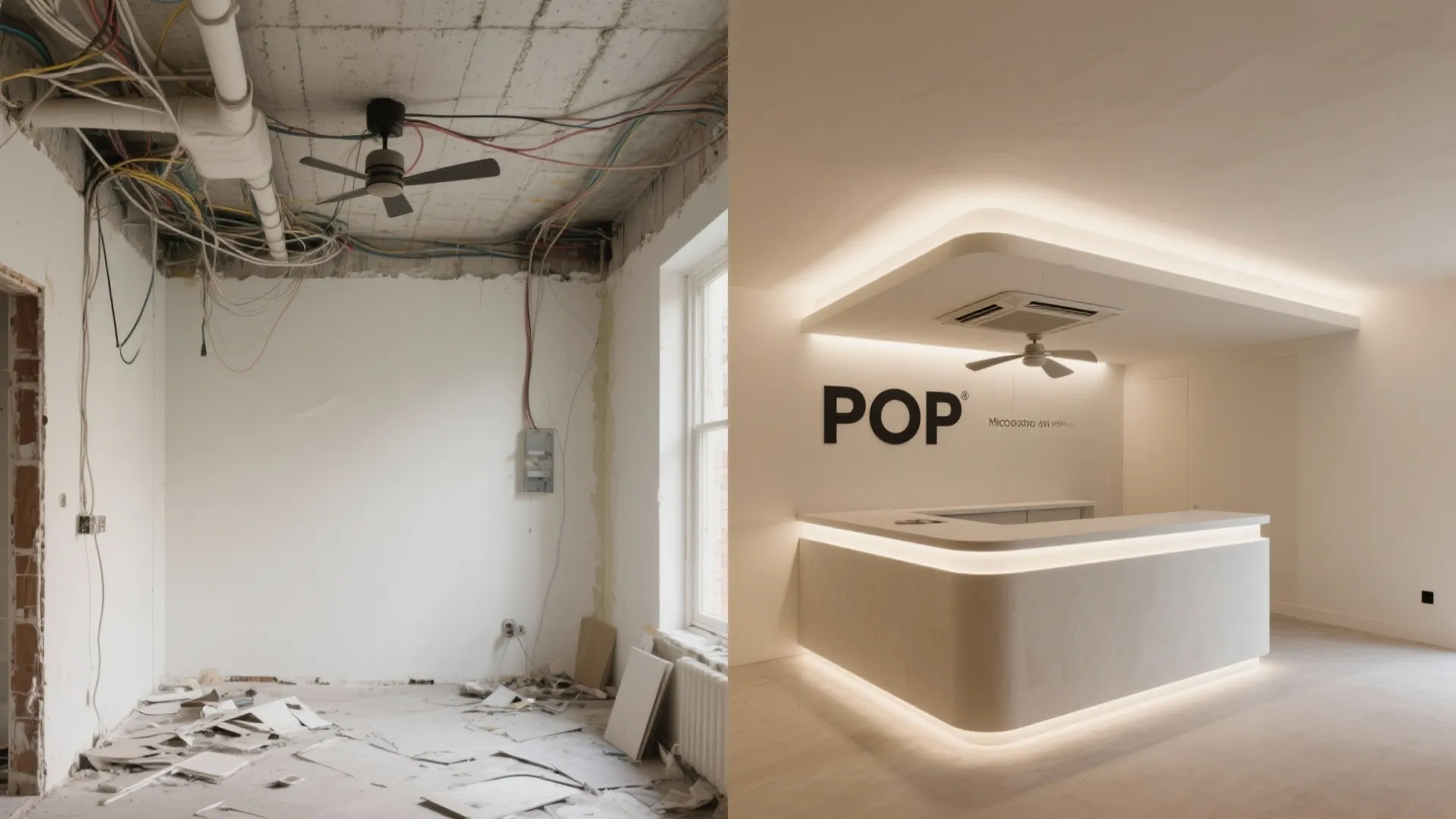 Floating Ceiling Island (Micro-Island) for Small Rooms