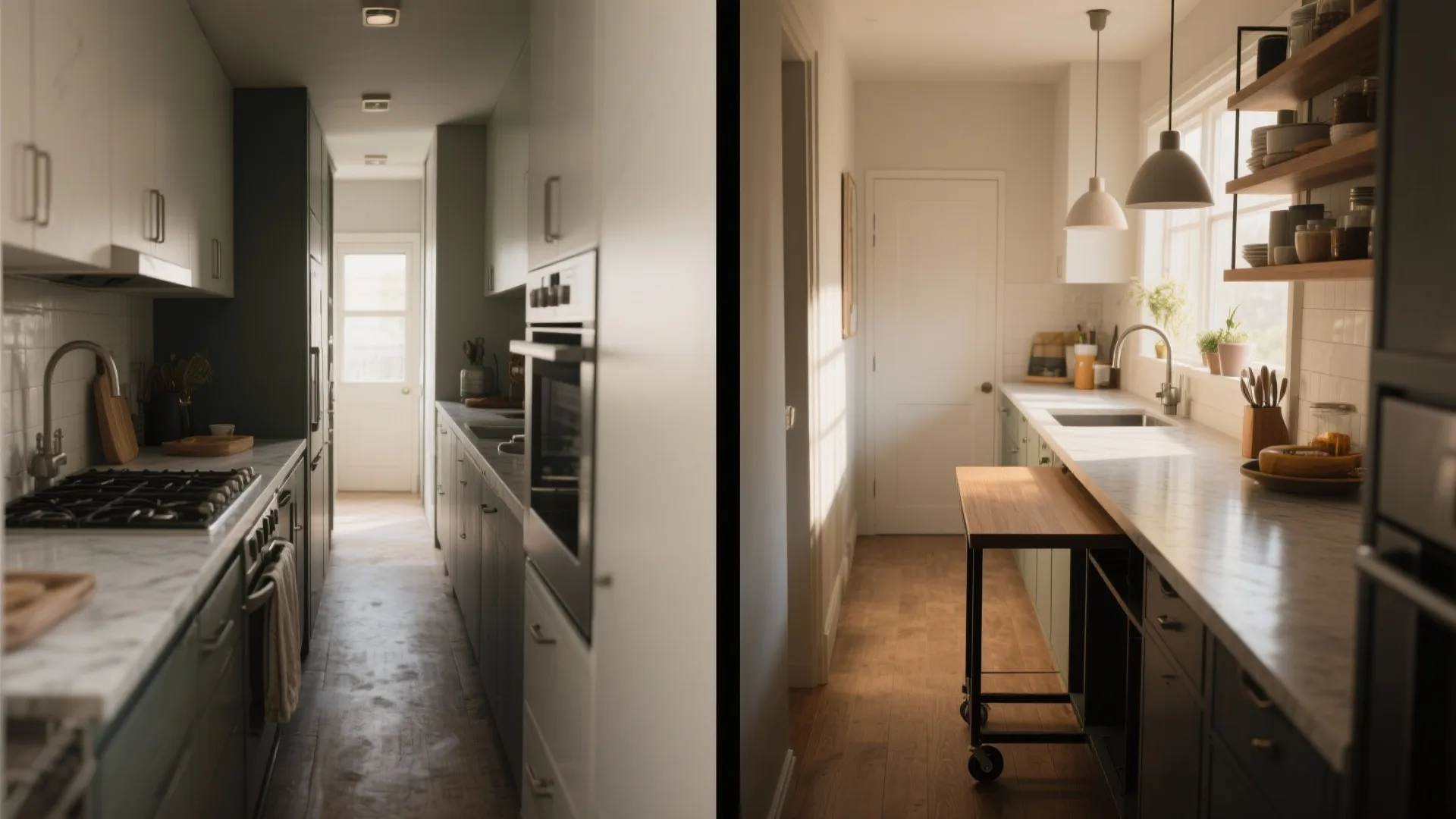 5. Add a multipurpose island or fold-down surface