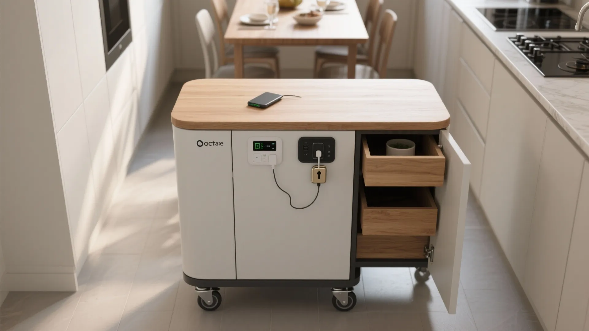 4. Multipurpose islands and movable carts