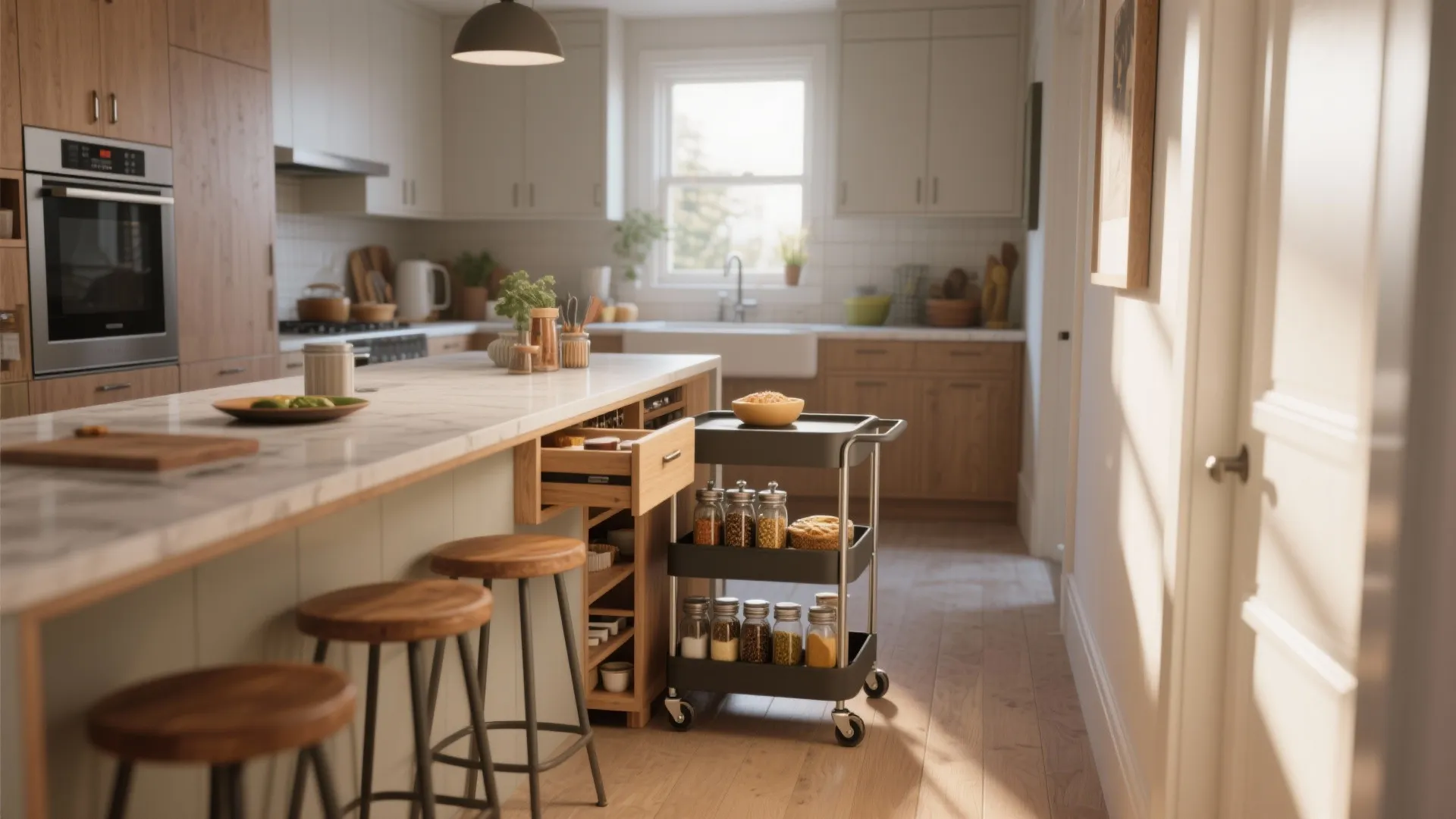 3. Make islands and carts work double duty