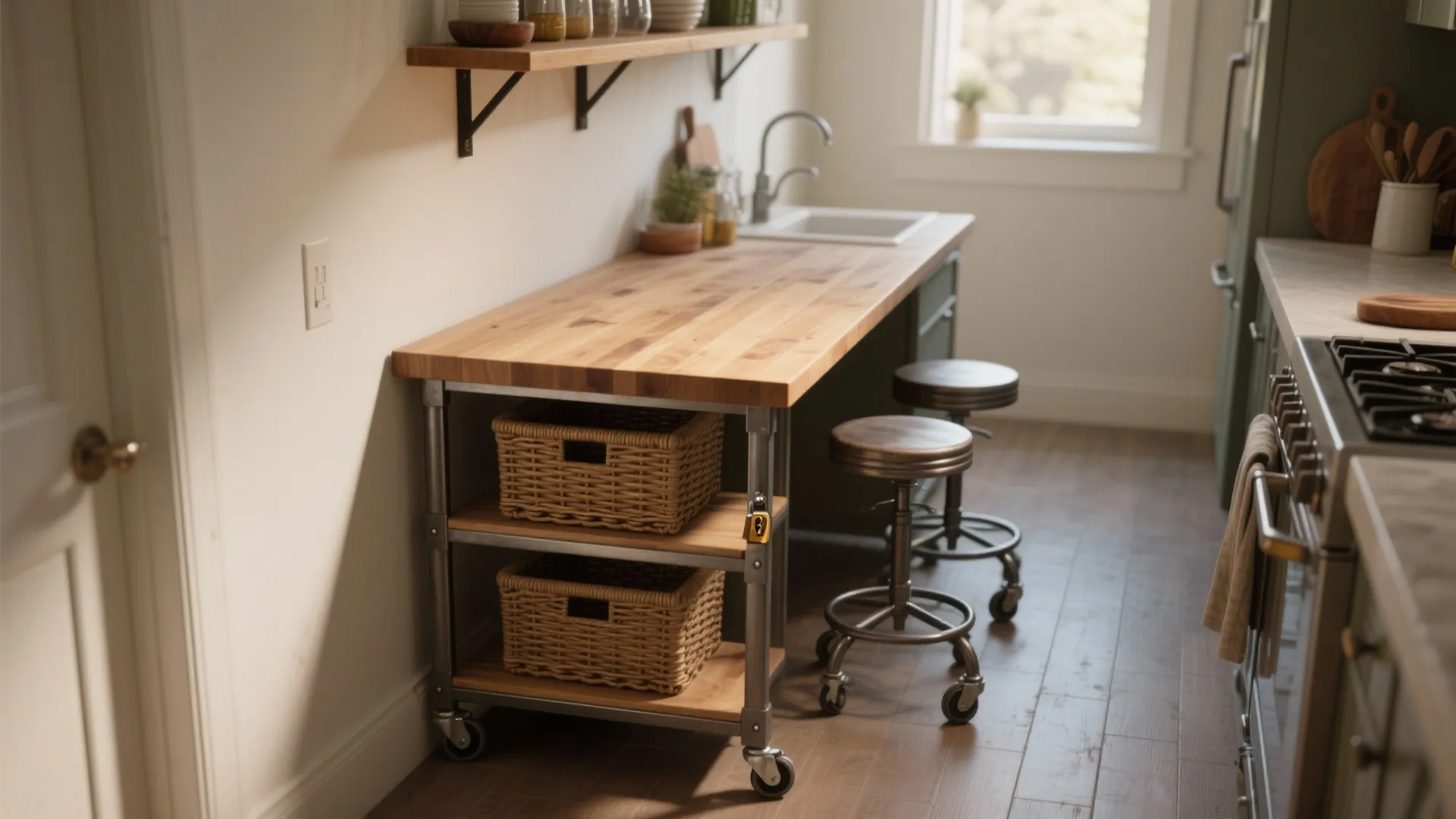 3. Multipurpose island on casters