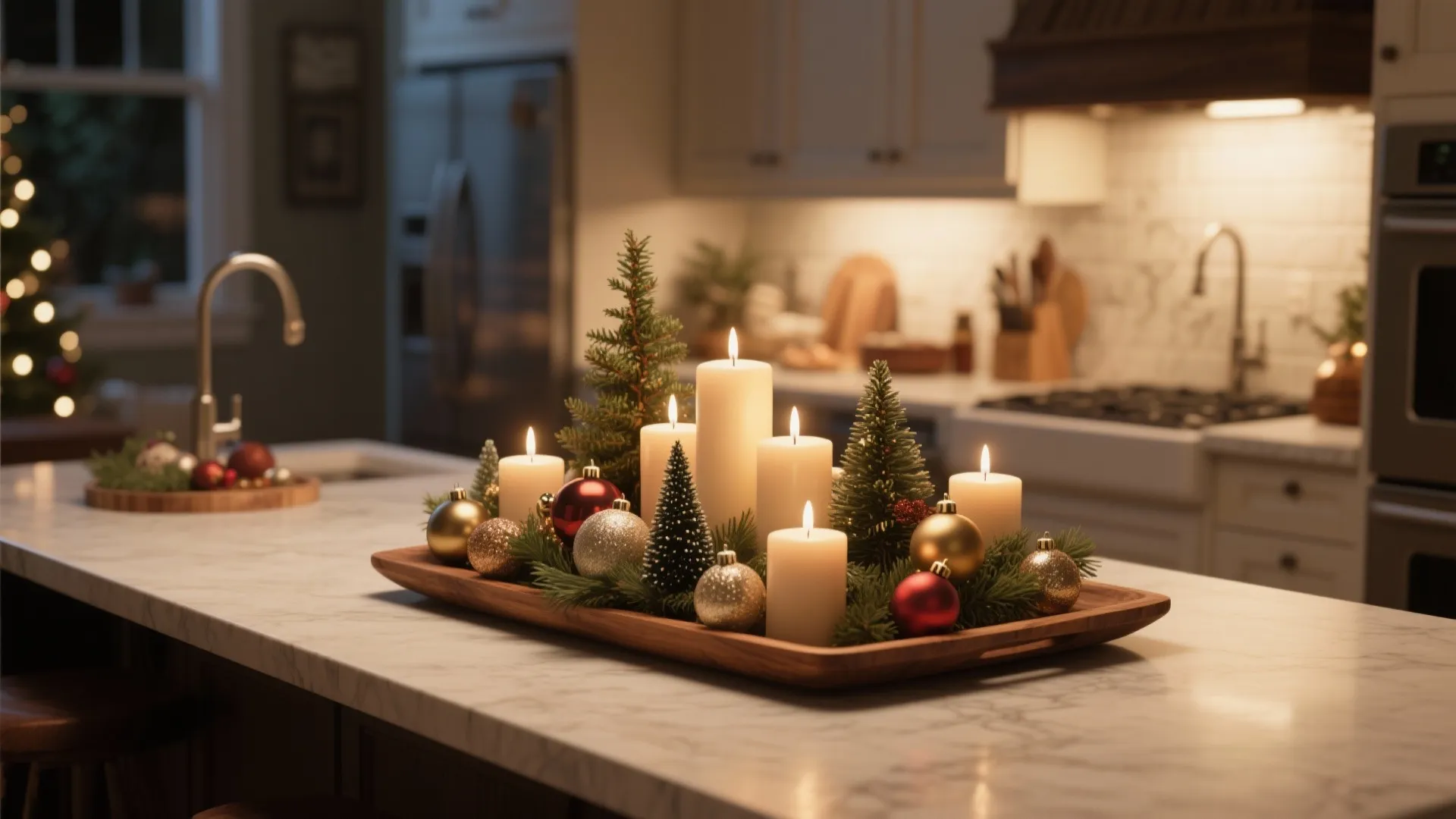 10. Statement Centerpiece on Island