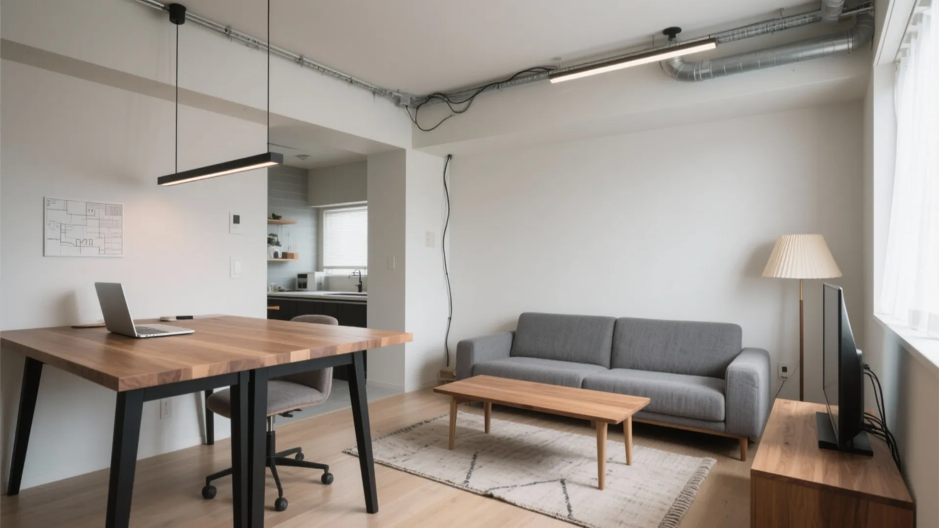 Tips 2: LDKに“仕事の島”を浮かべる島型レイアウト（東京小户型×1LDK）