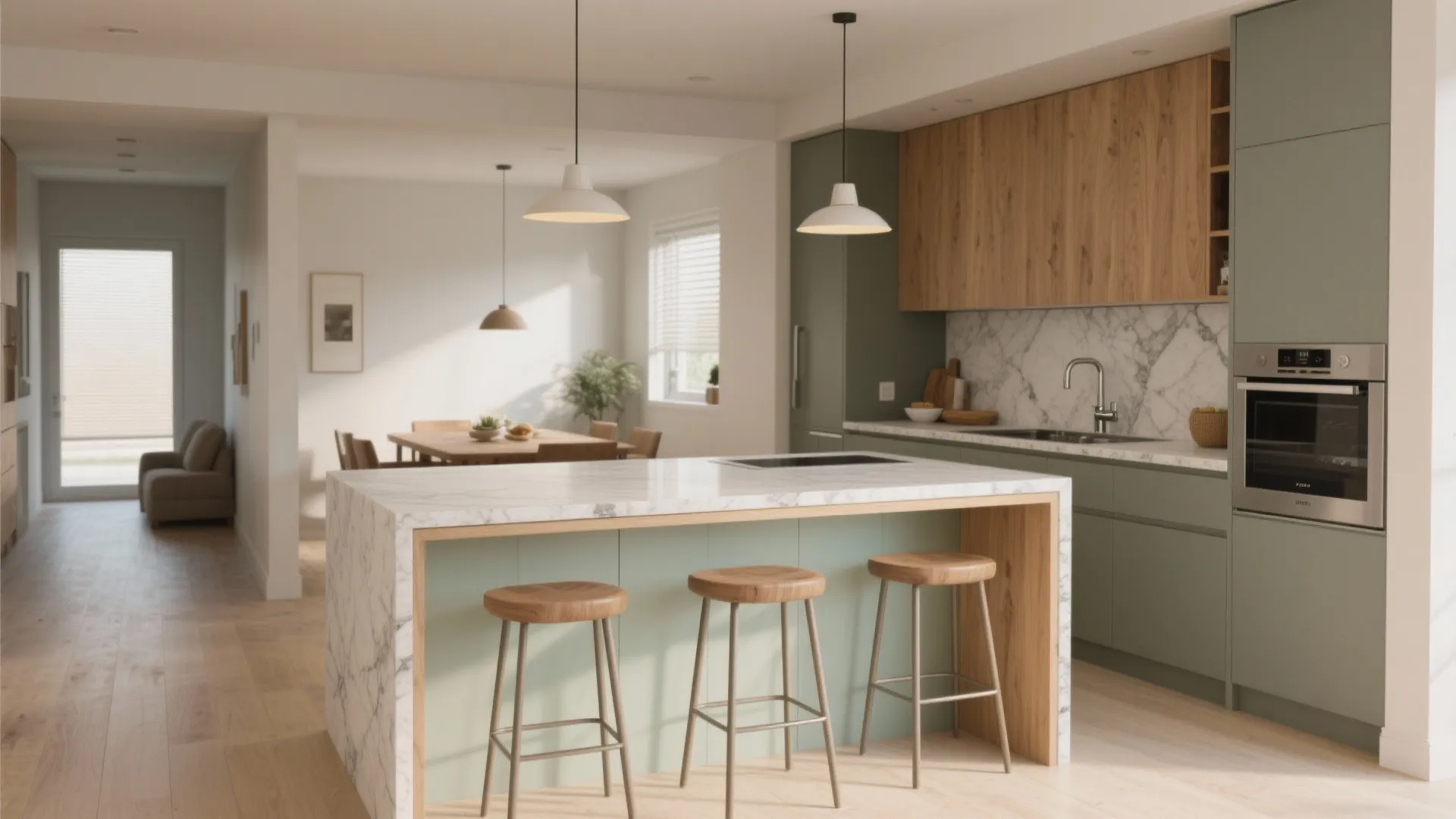 3) Island or Peninsula as the Dining Hub